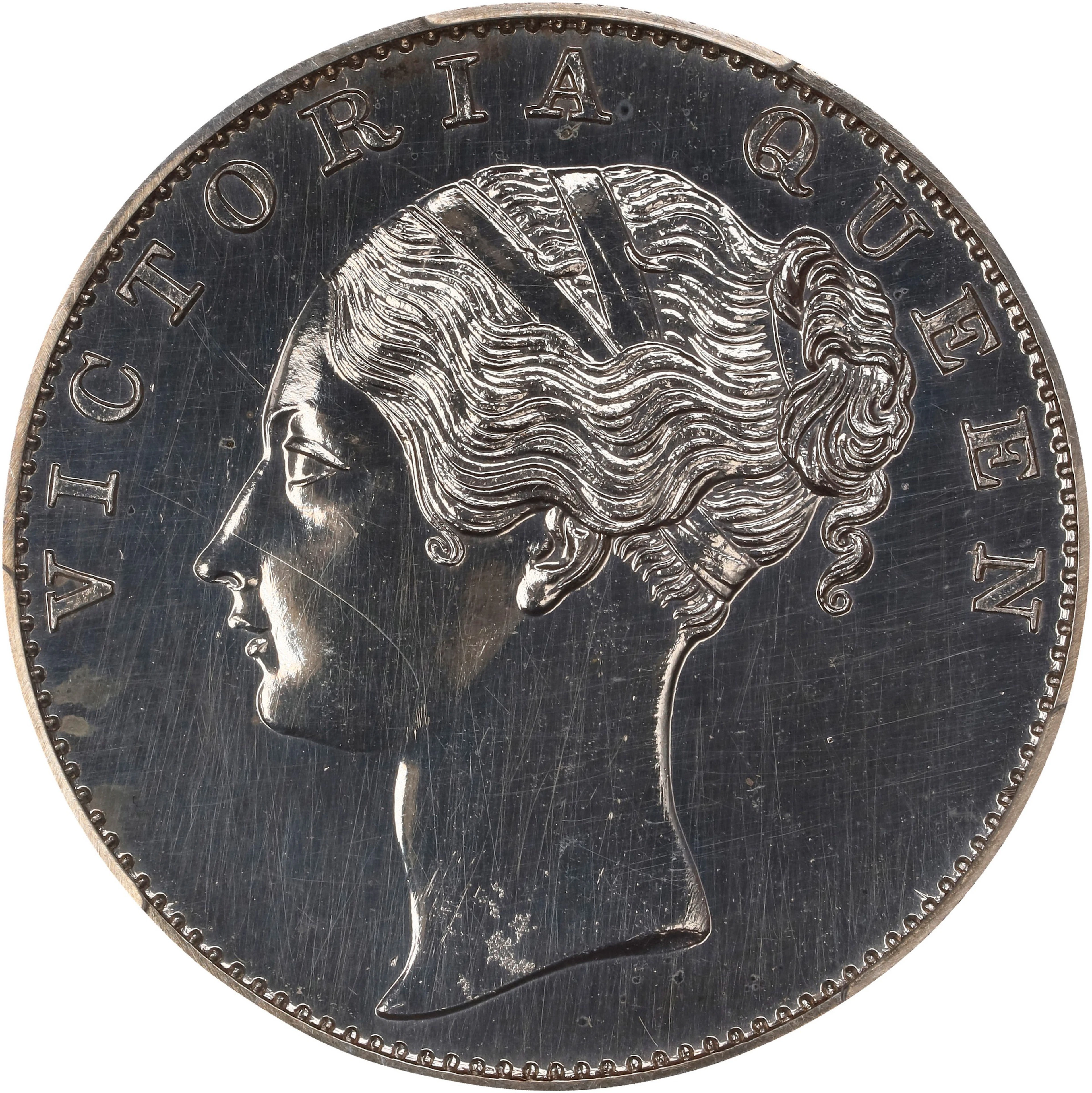 INDIA. British East India Company. Rupee Restrike, 1840-.(B). Bombay