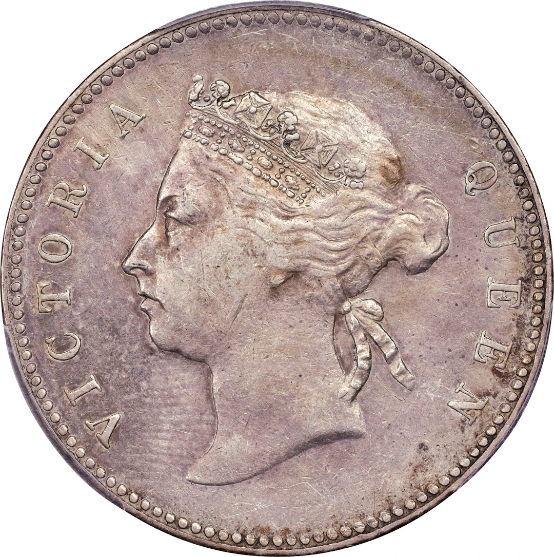 (t) HONG KONG (SAR). 50 Cents, 1893. London Mint. Victoria. PCGS Genuine--Cleane