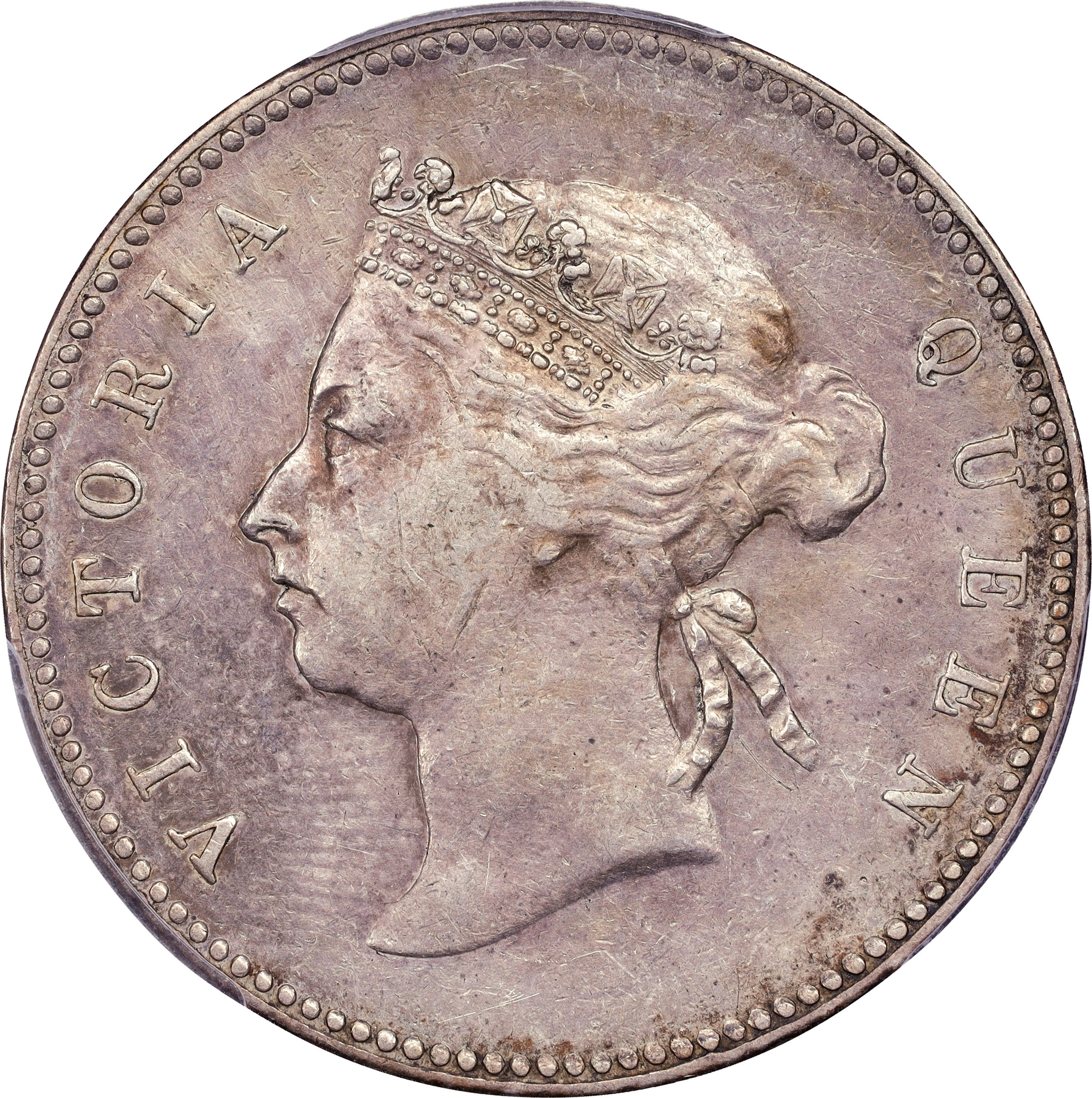 (t) HONG KONG (SAR). 50 Cents, 1893. London Mint. Victoria. PCGS Genuine--Cleane