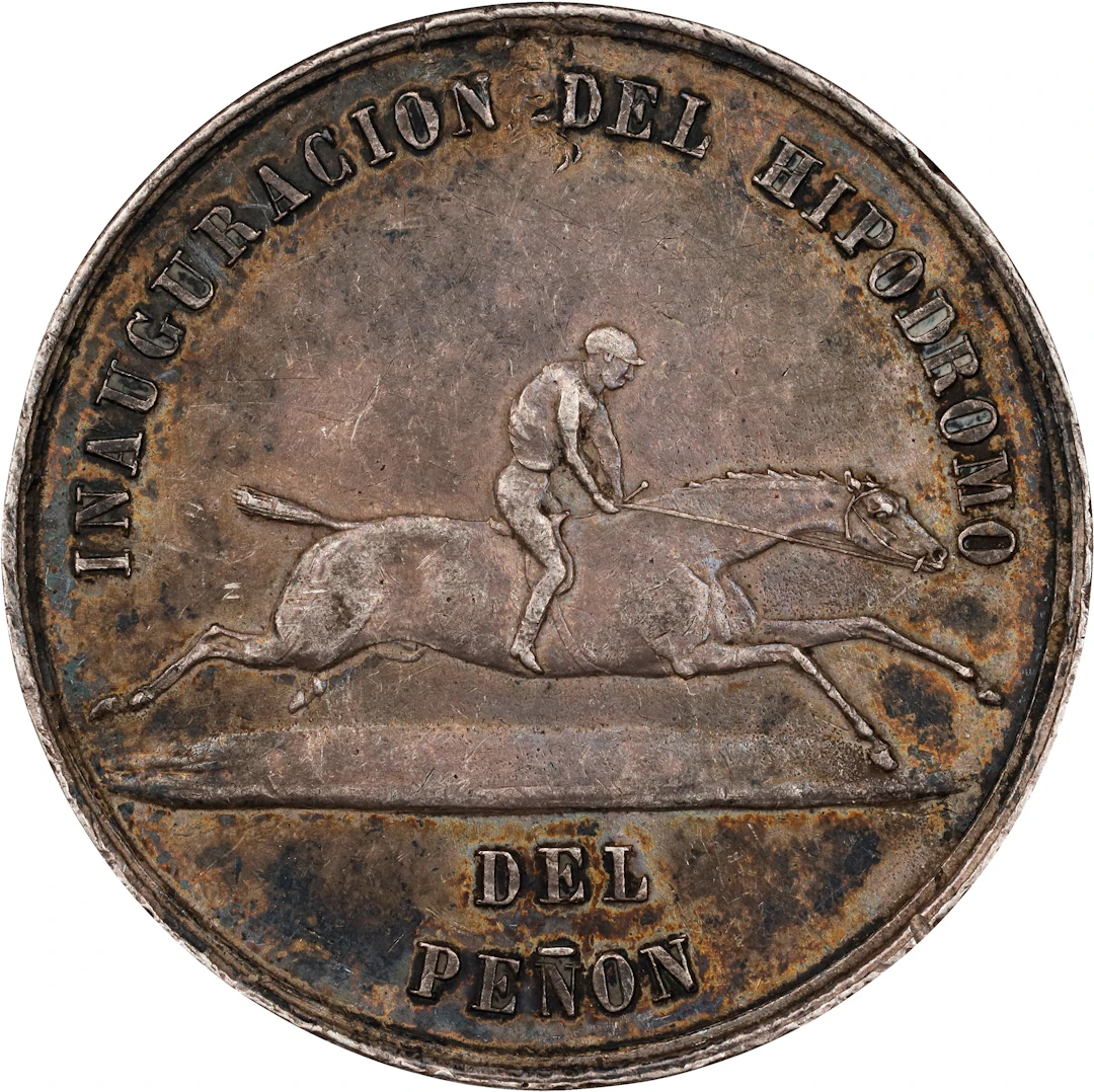 MEXICO. Inauguration of the Hipodromo del Penon Racetrack Silver Medal