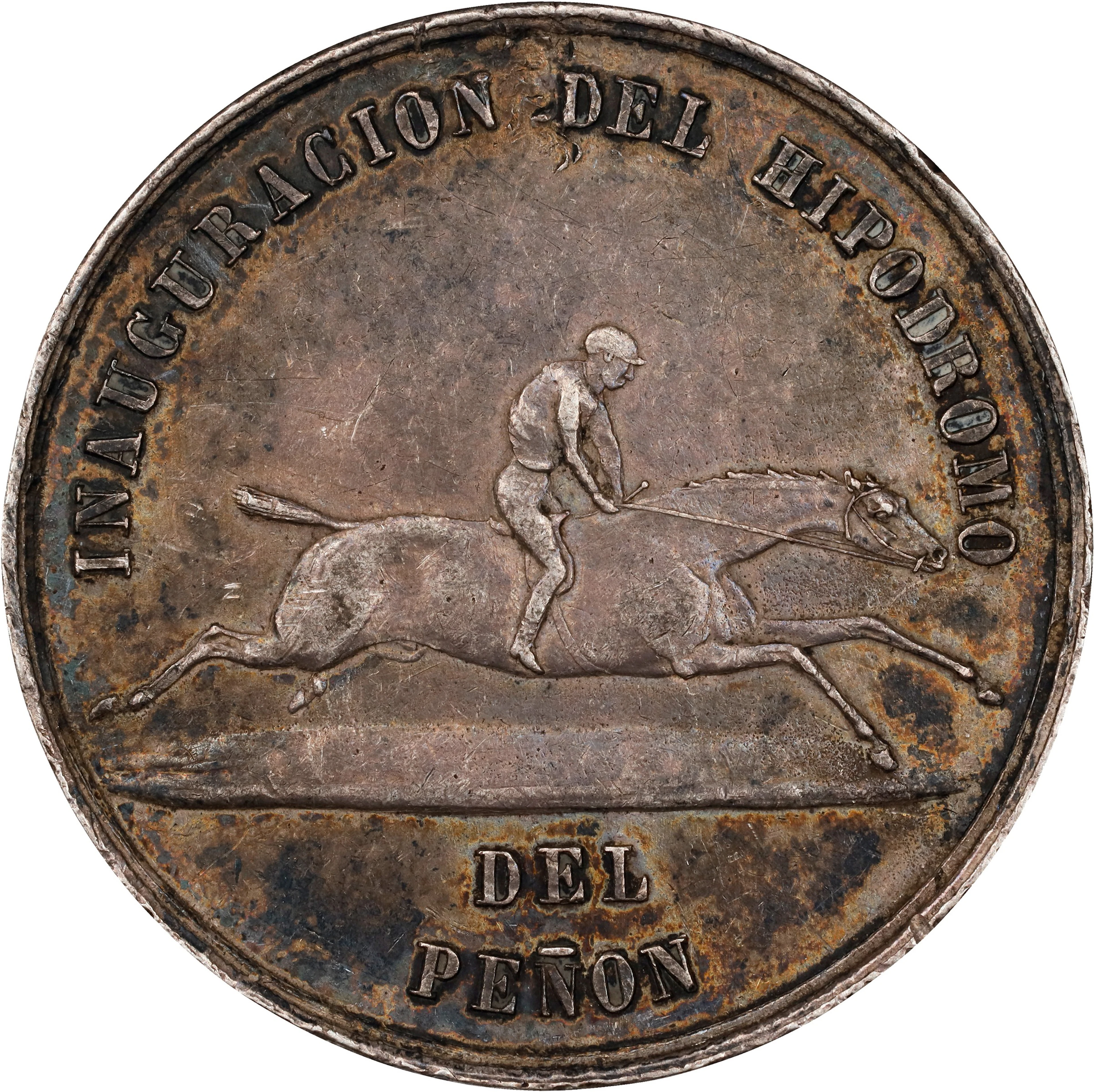 MEXICO. Inauguration of the Hipodromo del Penon Racetrack Silver Medal