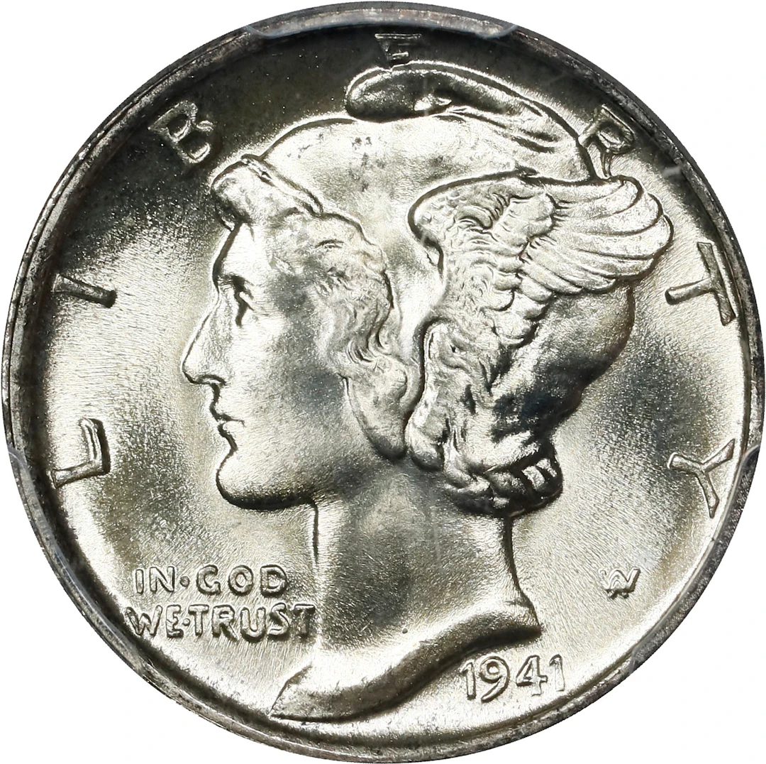 1941 Mercury Dime. MS-67+ FB (PCGS). CAC.