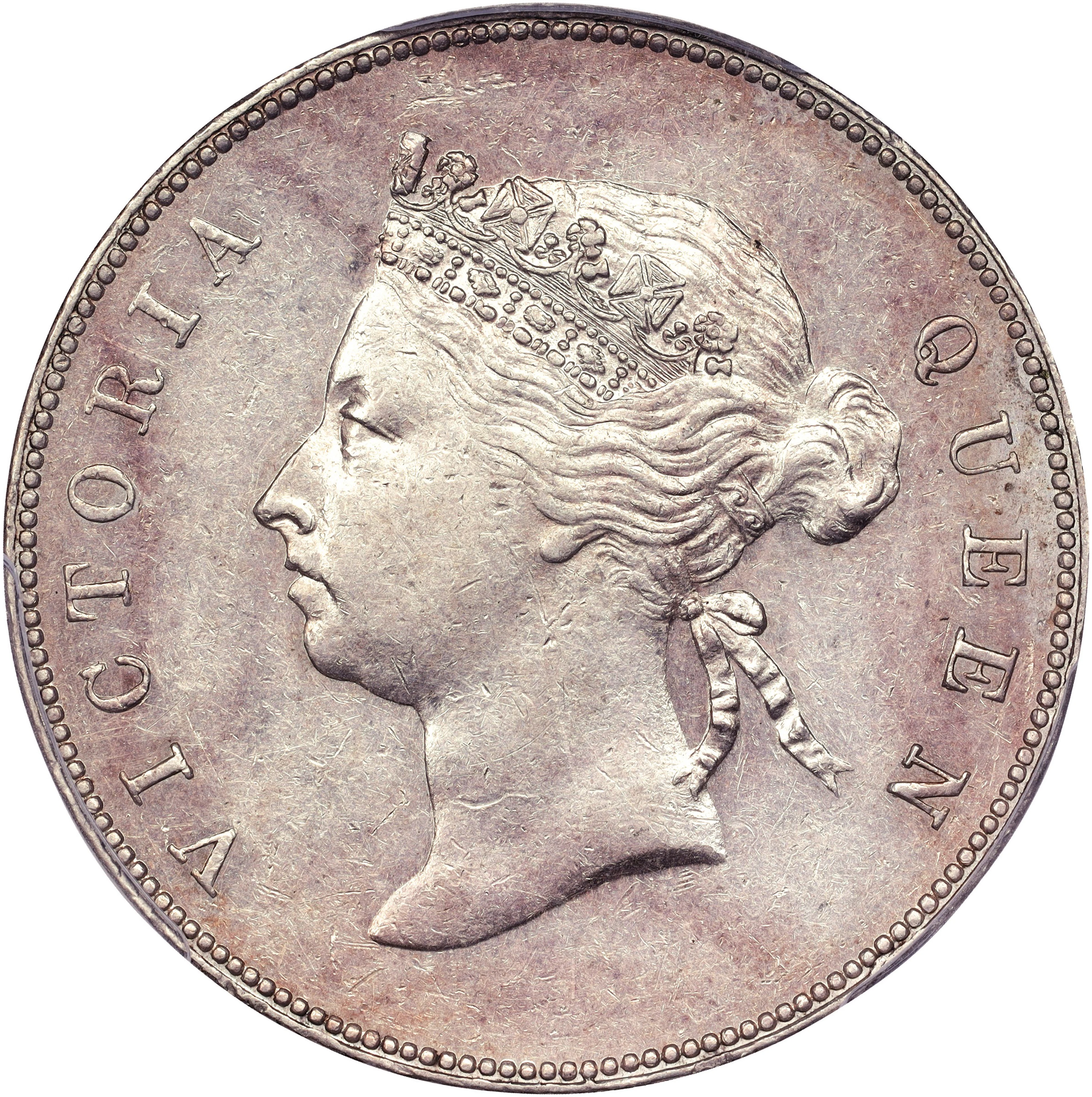 (t) HONG KONG (SAR). 50 Cents, 1893. London Mint. Victoria. PCGS AU-53.