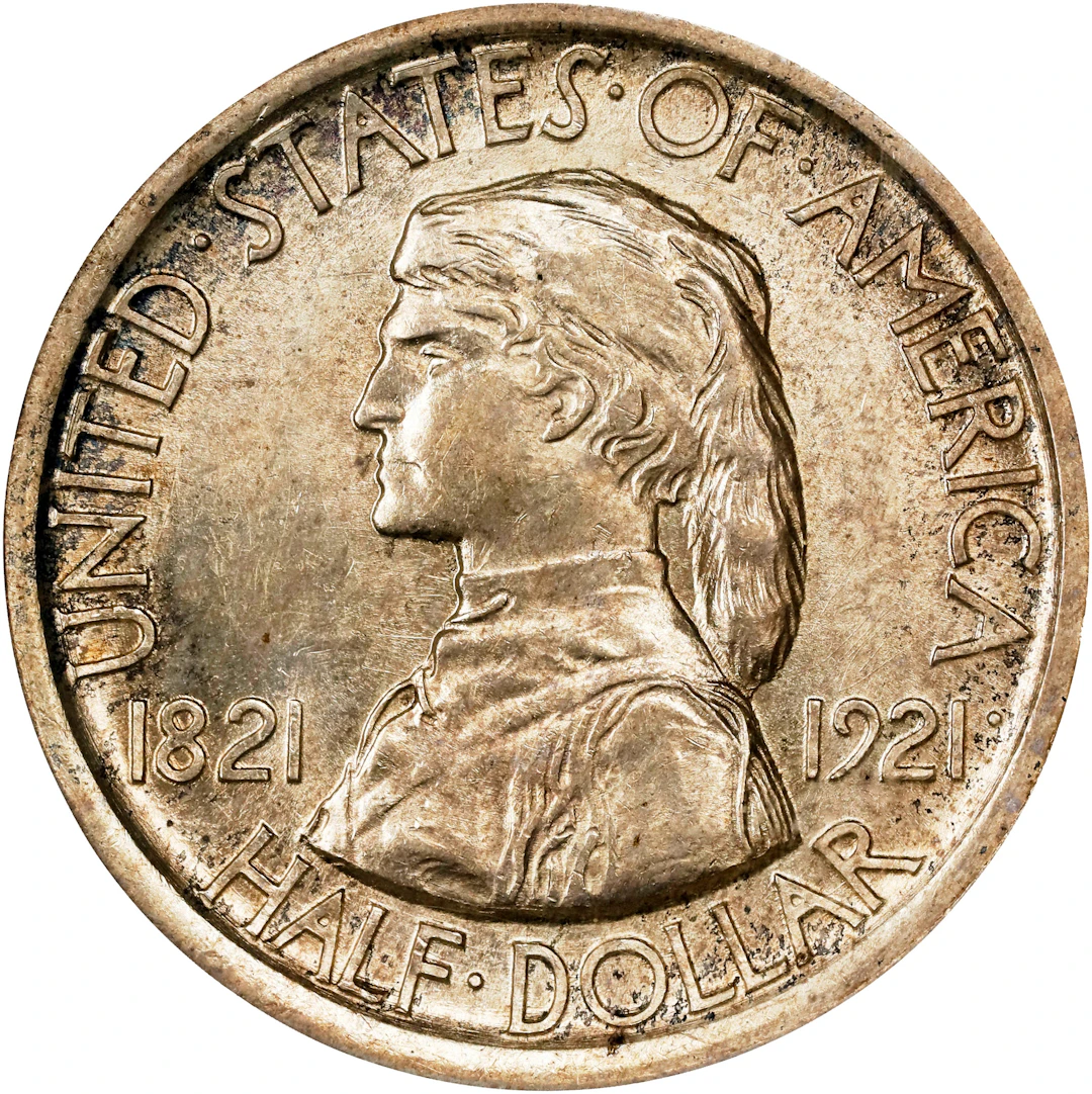 1921 Missouri Centennial. Plain. MS-62 (ANACS). OH.