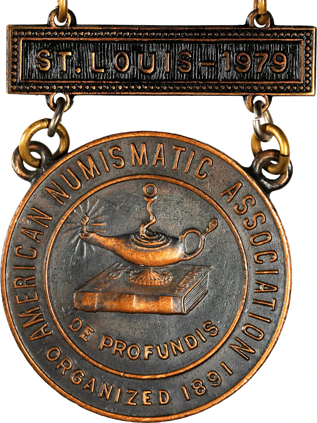 American Numismatic Association Ladder Badge of F.C.C. Boyd. Bronze.