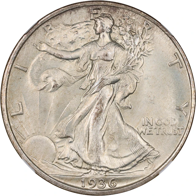 1936 Walking Liberty Half Dollar. MS-66 (NGC).