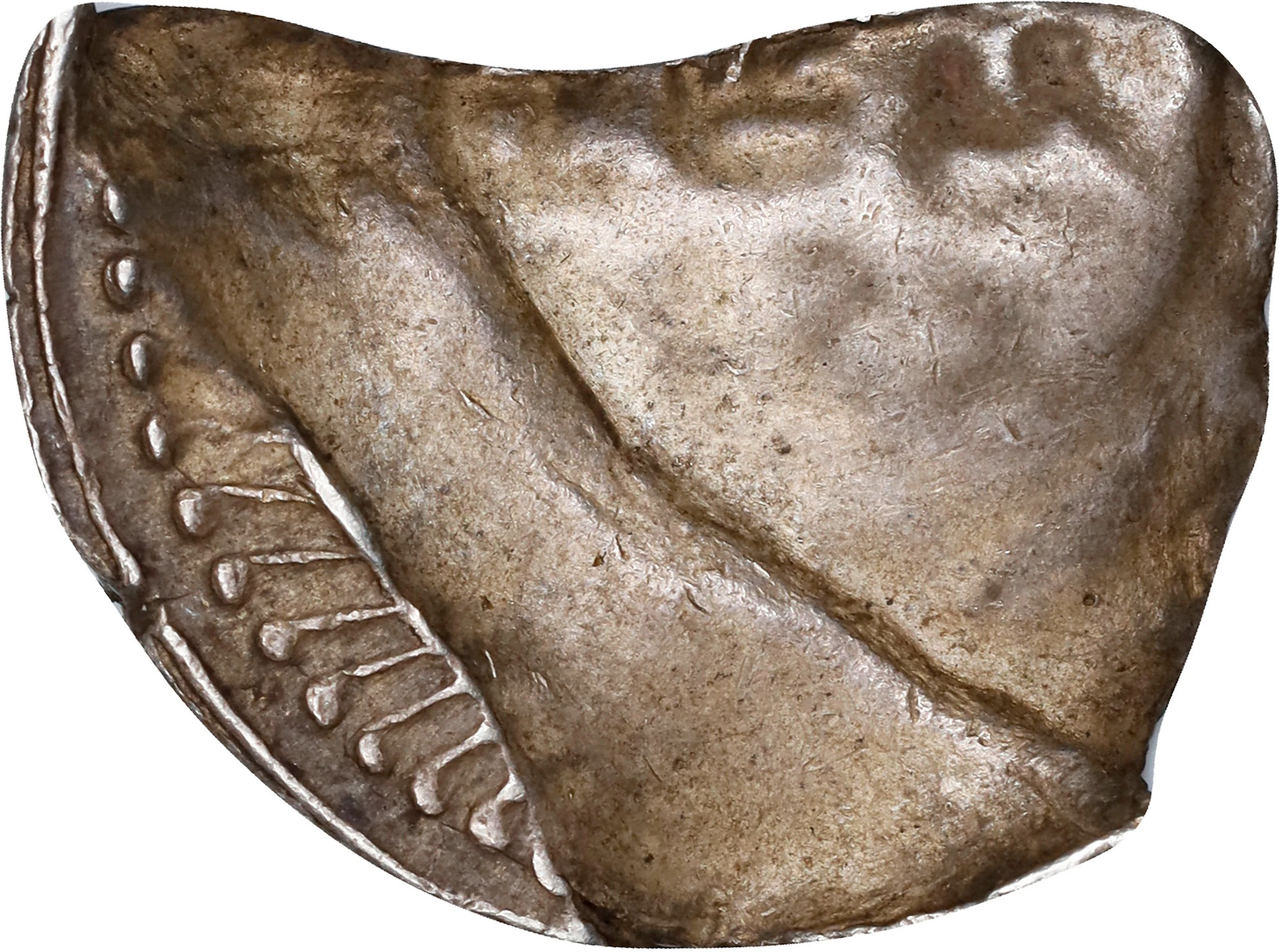 INDIA. Nawanagar. Mint Error -- Defective Planchet Detached Fragment