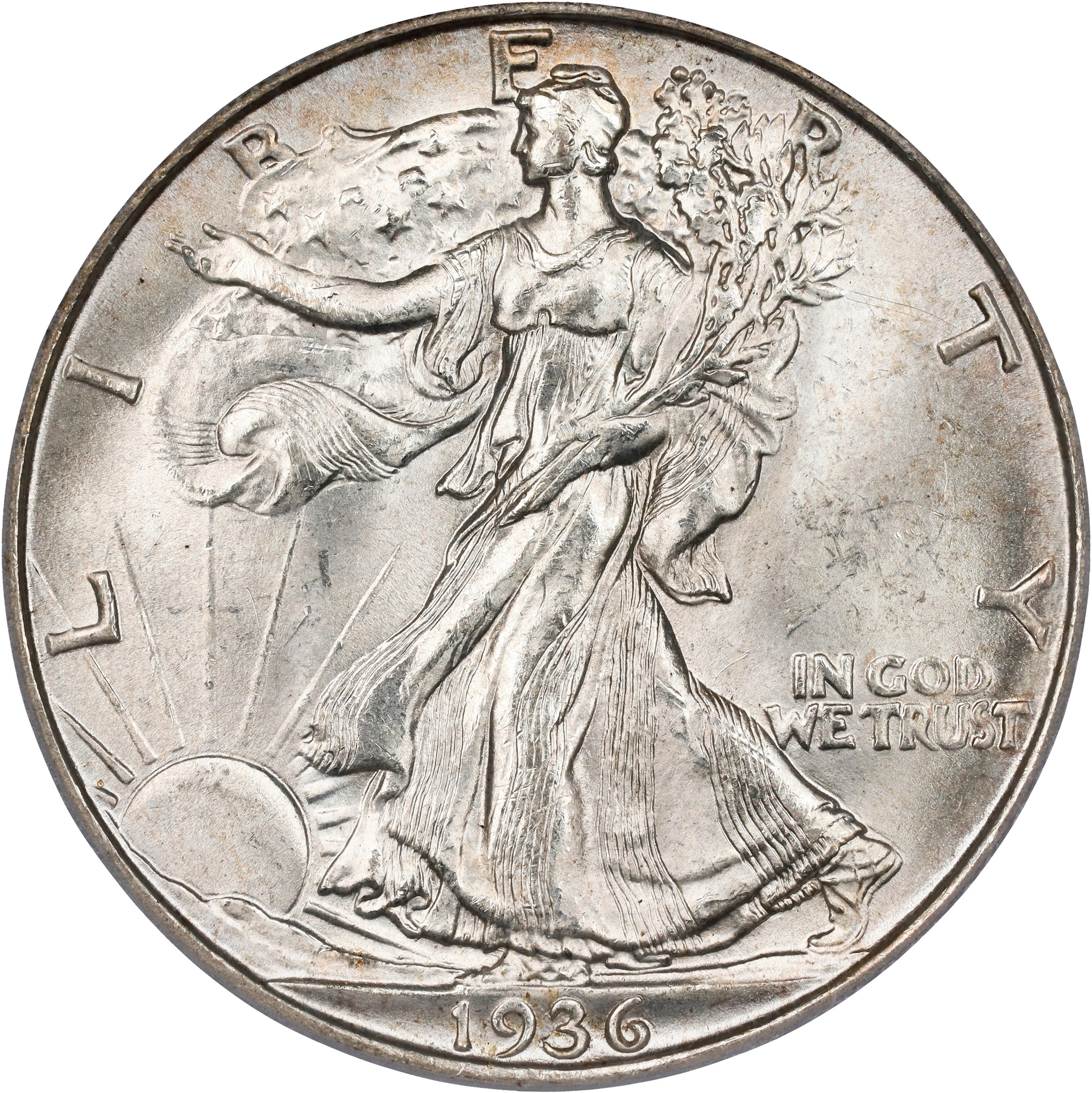 1936-D Walking Liberty Half Dollar. MS-65 (PCGS).