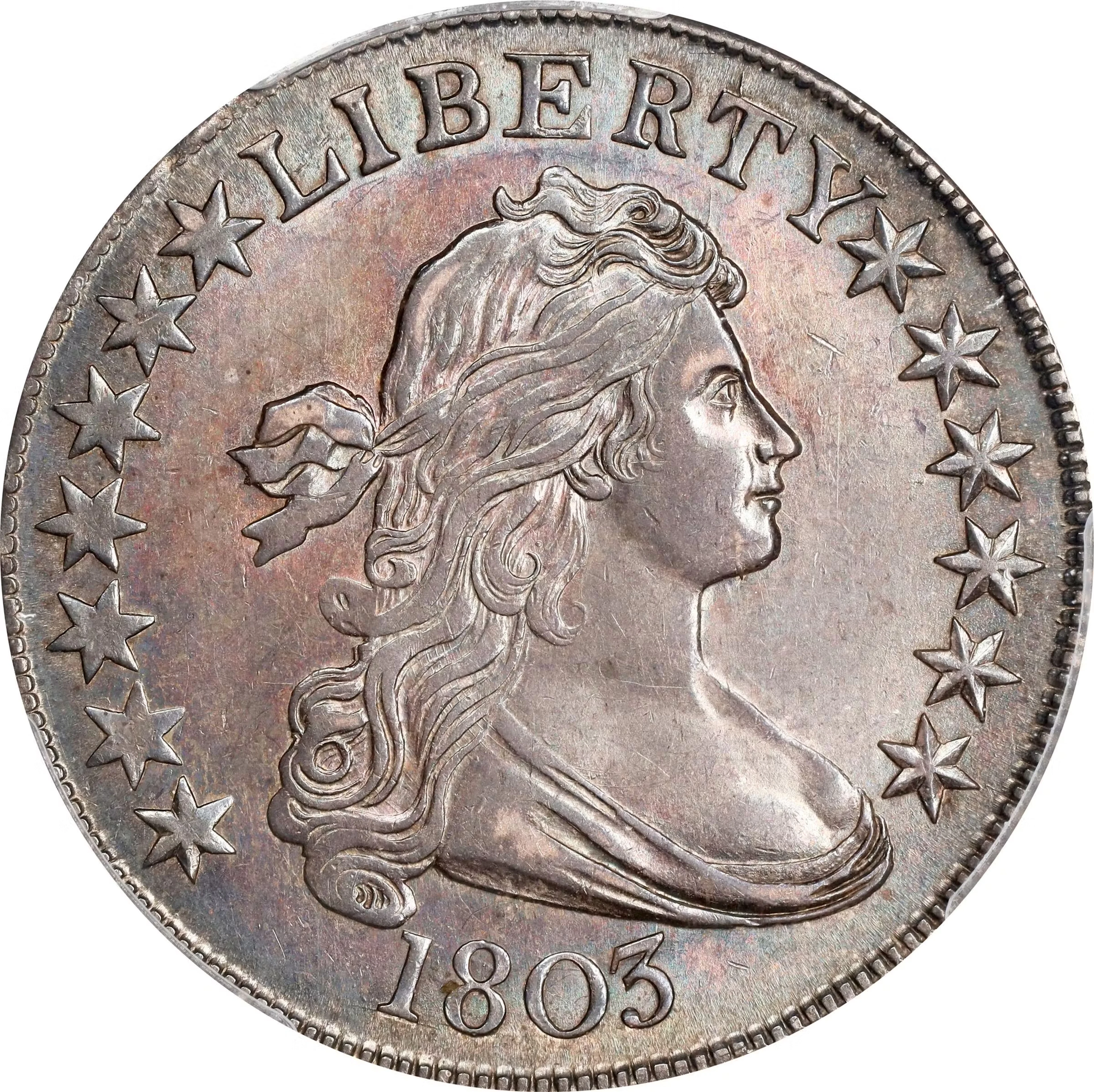 1803 Draped Bust Half Dollar. O-104, T-4. Rarity-3. Small 3, Large