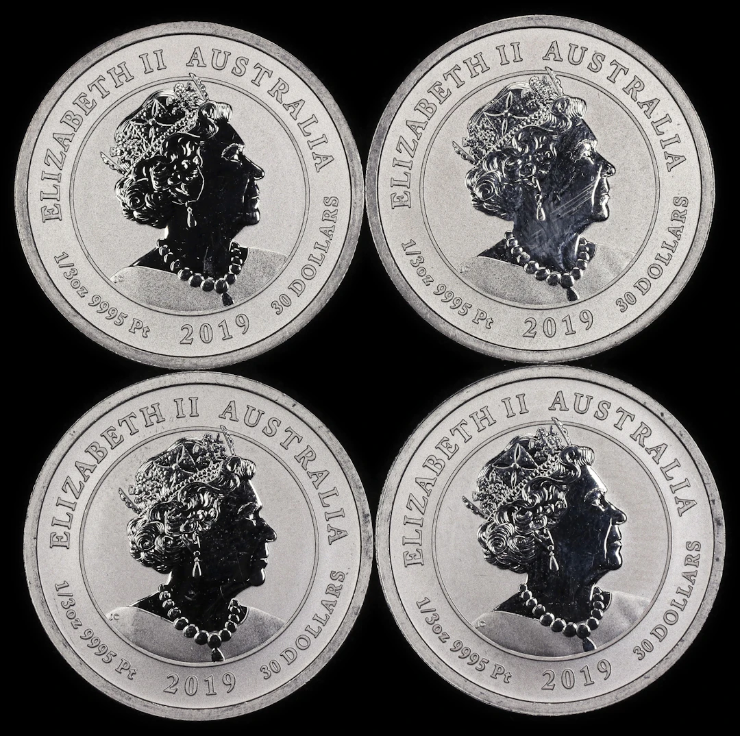(1.333 oz, 41.472 g APtW). Australia. Lot of (4) 2019 Humpback Whale