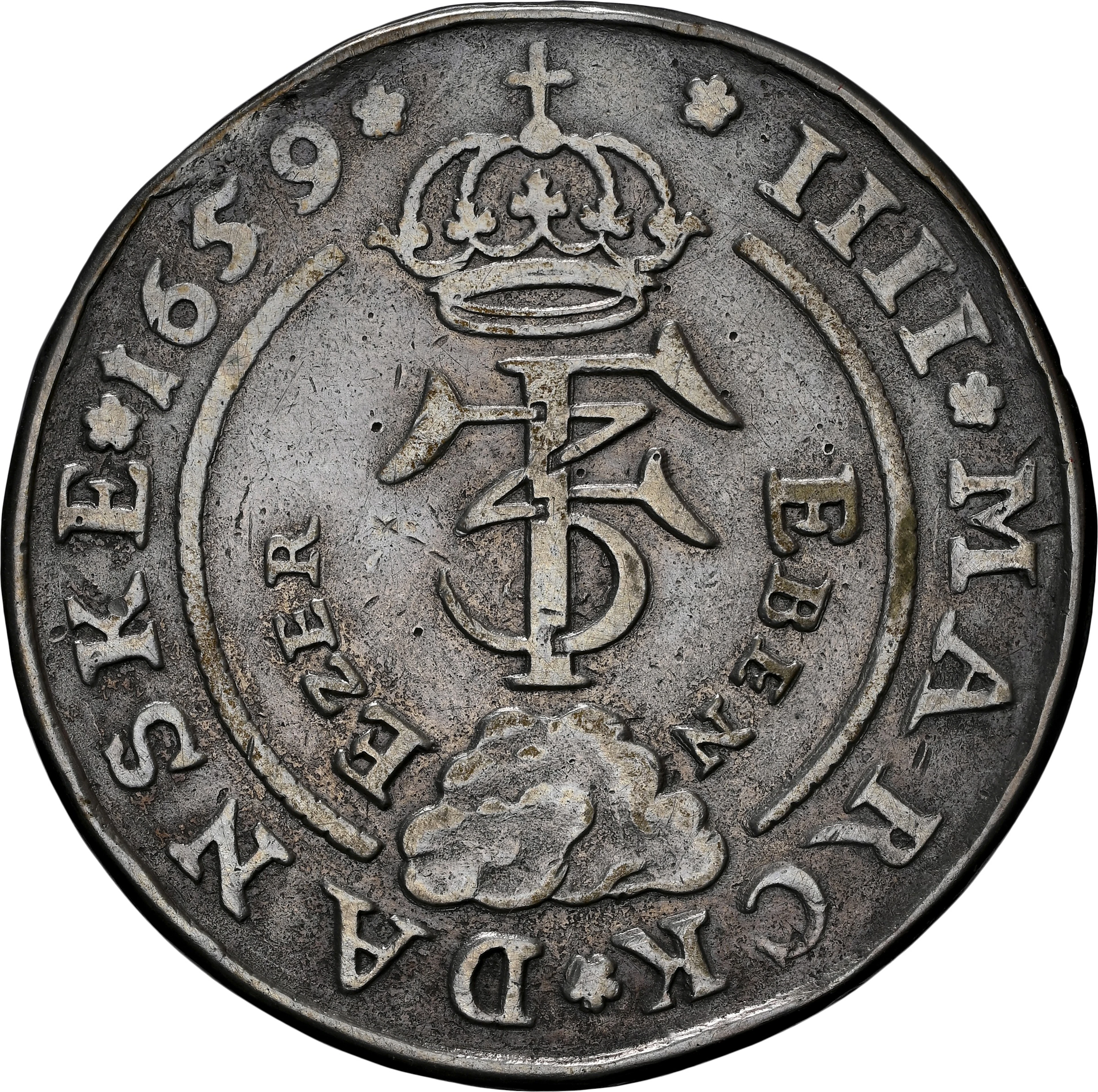 DENMARK. 2 Krone (8 Mark), 1659. Copenhagen Mint. Frederik III. NGC