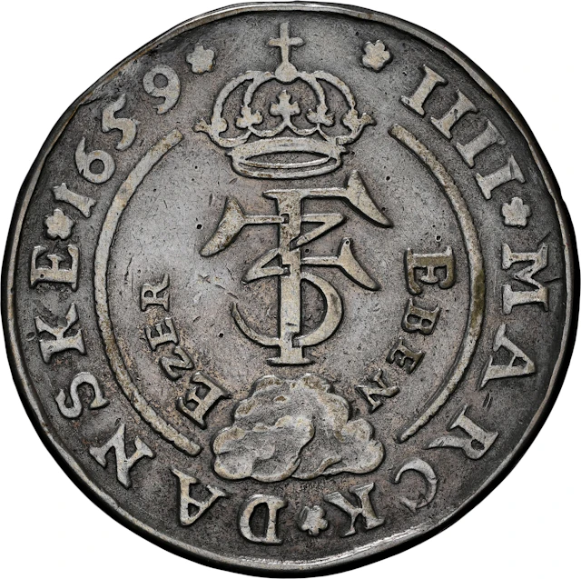 DENMARK. 2 Krone (8 Mark), 1659. Copenhagen Mint. Frederik III. NGC