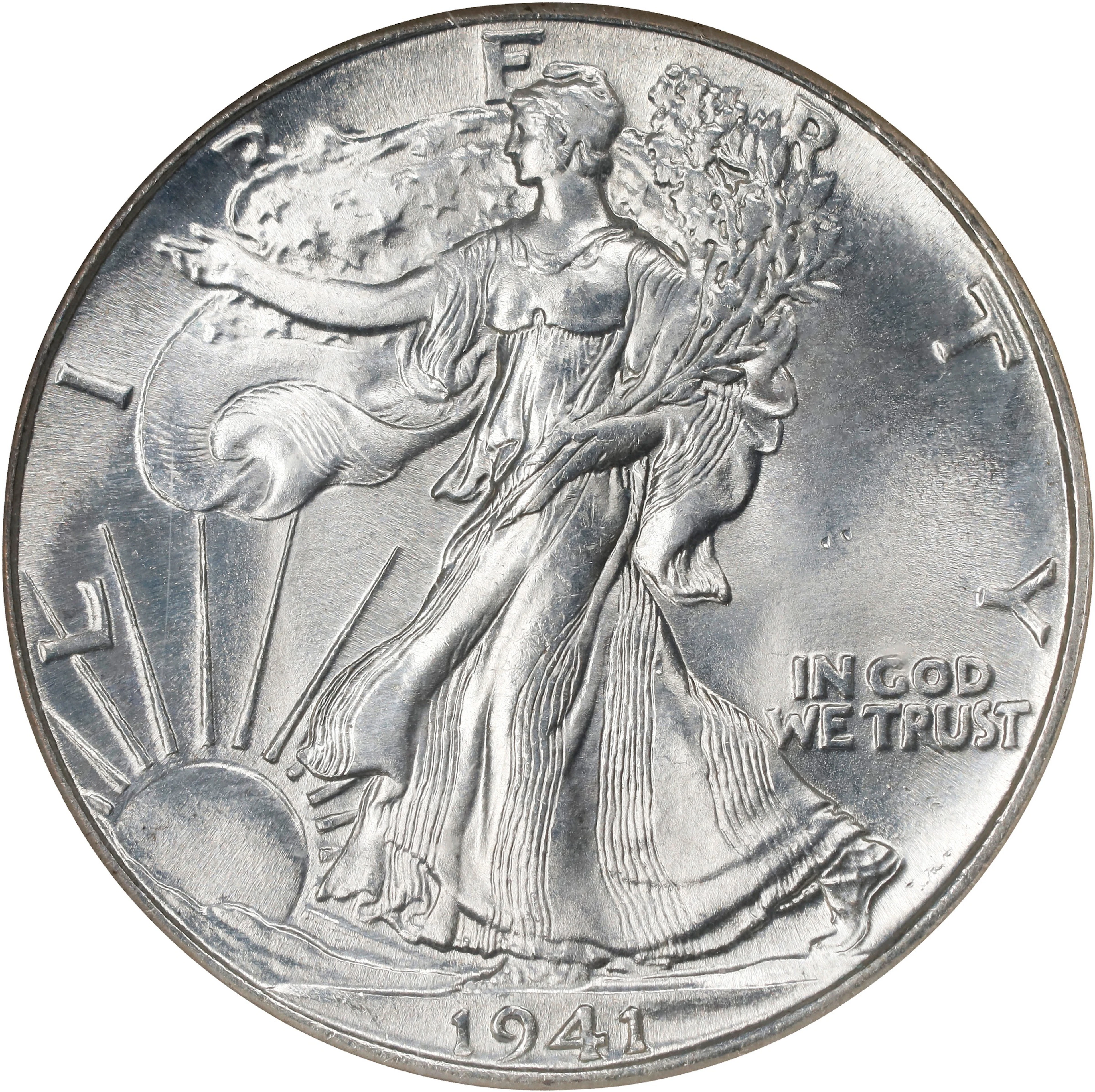 1941 Walking Liberty Half Dollar. MS-67 (NGC).