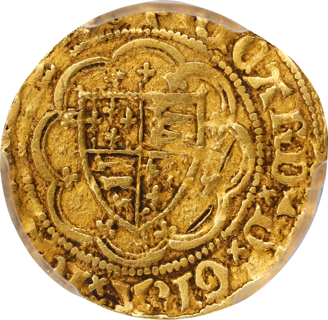 GREAT BRITAIN. 1/4 Noble, ND (1377-99). Tower mint (London). mintmark: