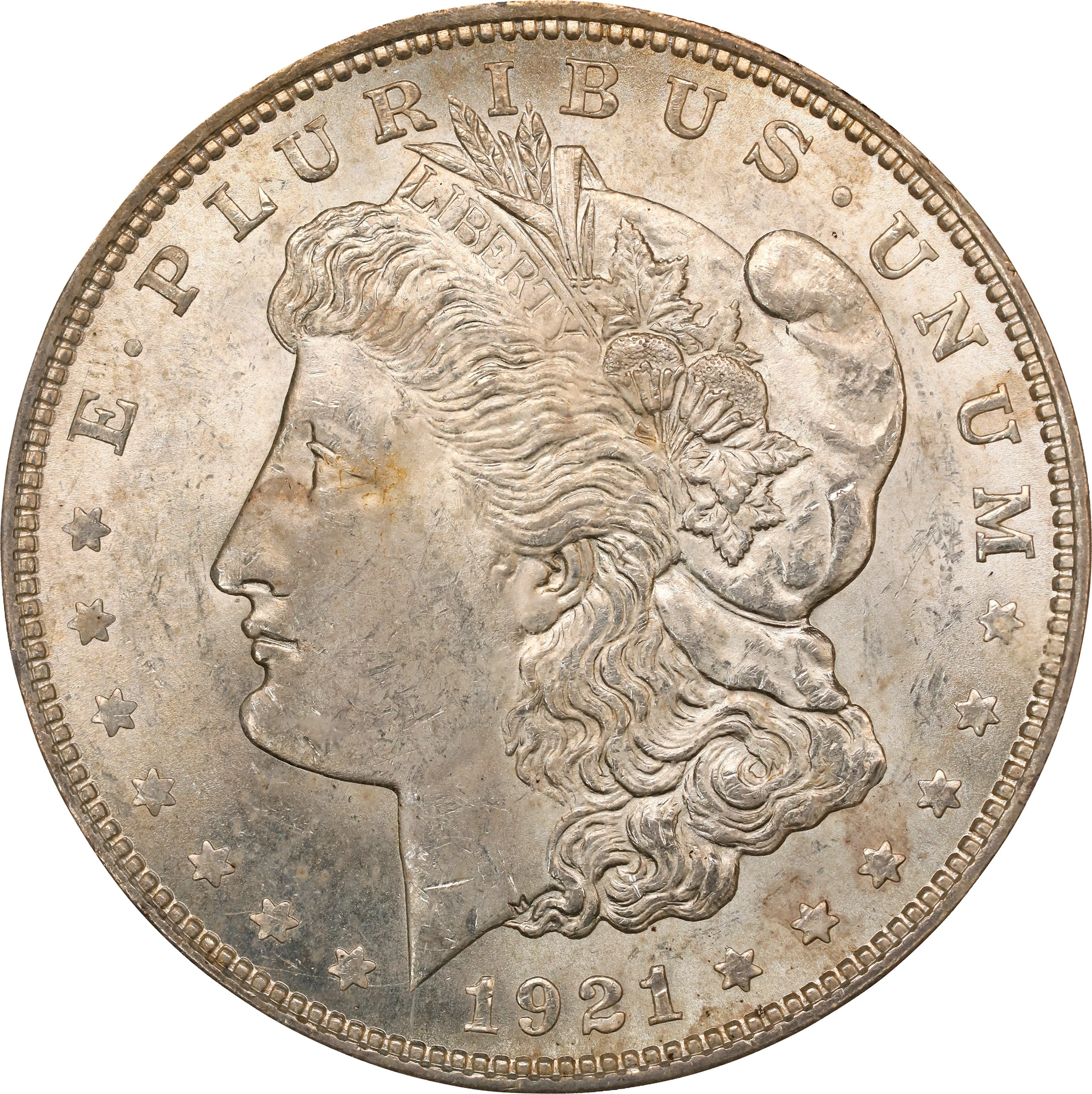 1921 Morgan Silver Dollar. MS-62 (PCGS). OGH Generation 1.2 Rattler.
