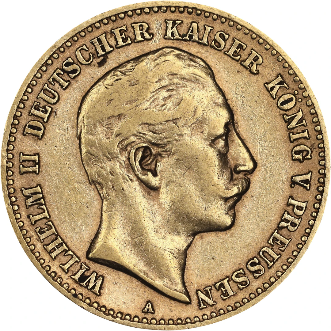 (0.115 oz, 3.577 g AGW). German States. Prussia. 1900 Gold 10 Mark.