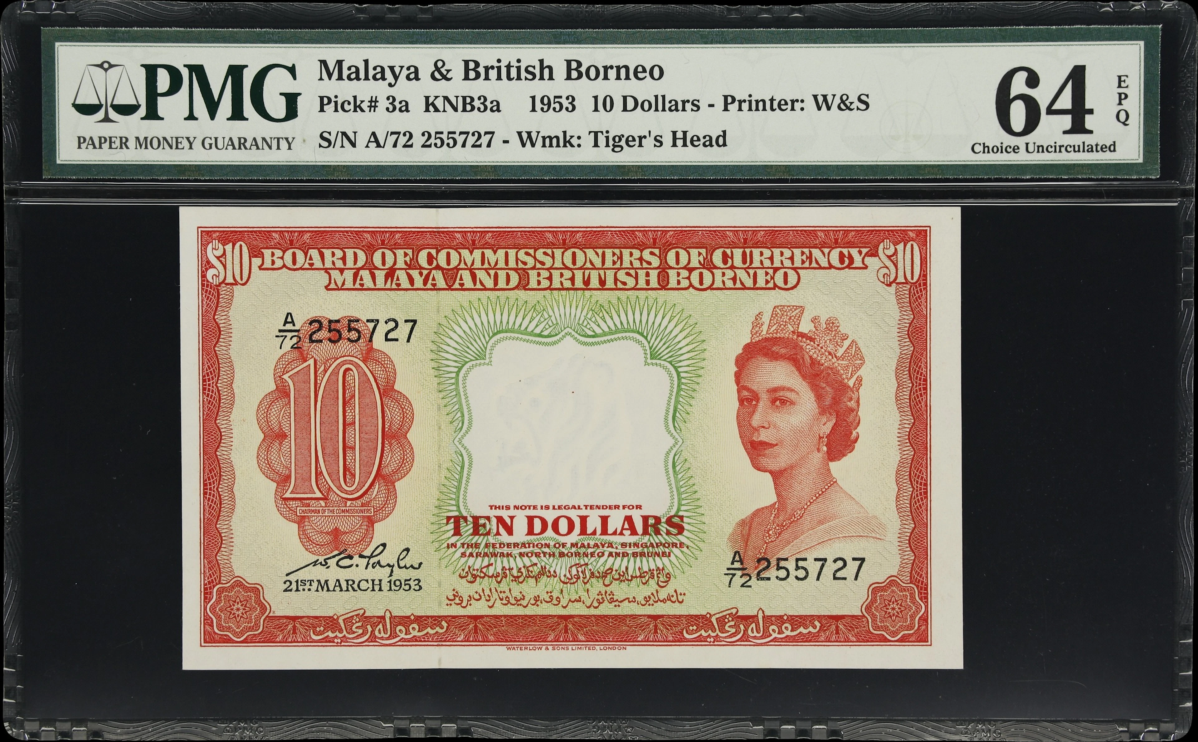 MALAYA AND BRITISH BORNEO. Board of Commissioners of Currency. 10