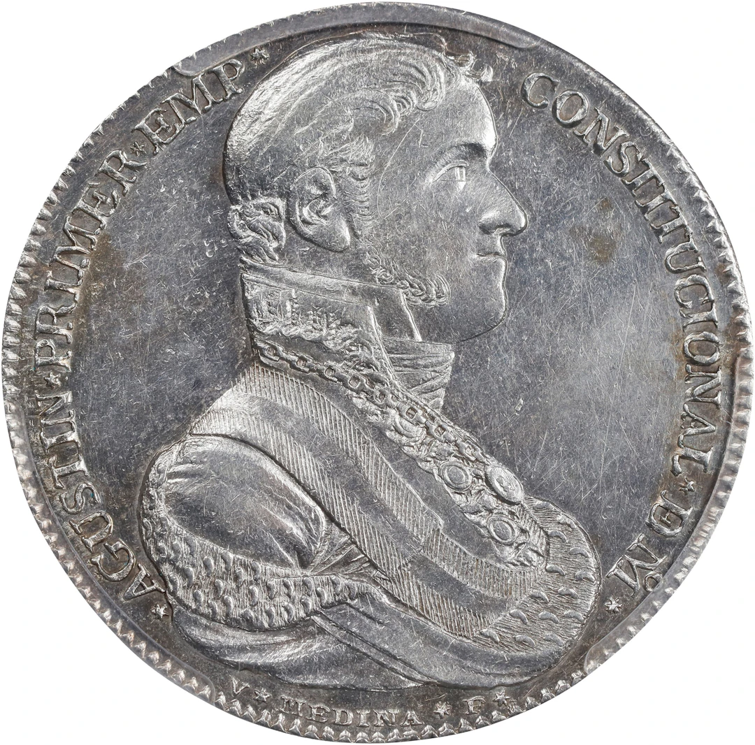 MEXICO. Agustin I Iturbide/Guadalajara Silver Proclamation Medal