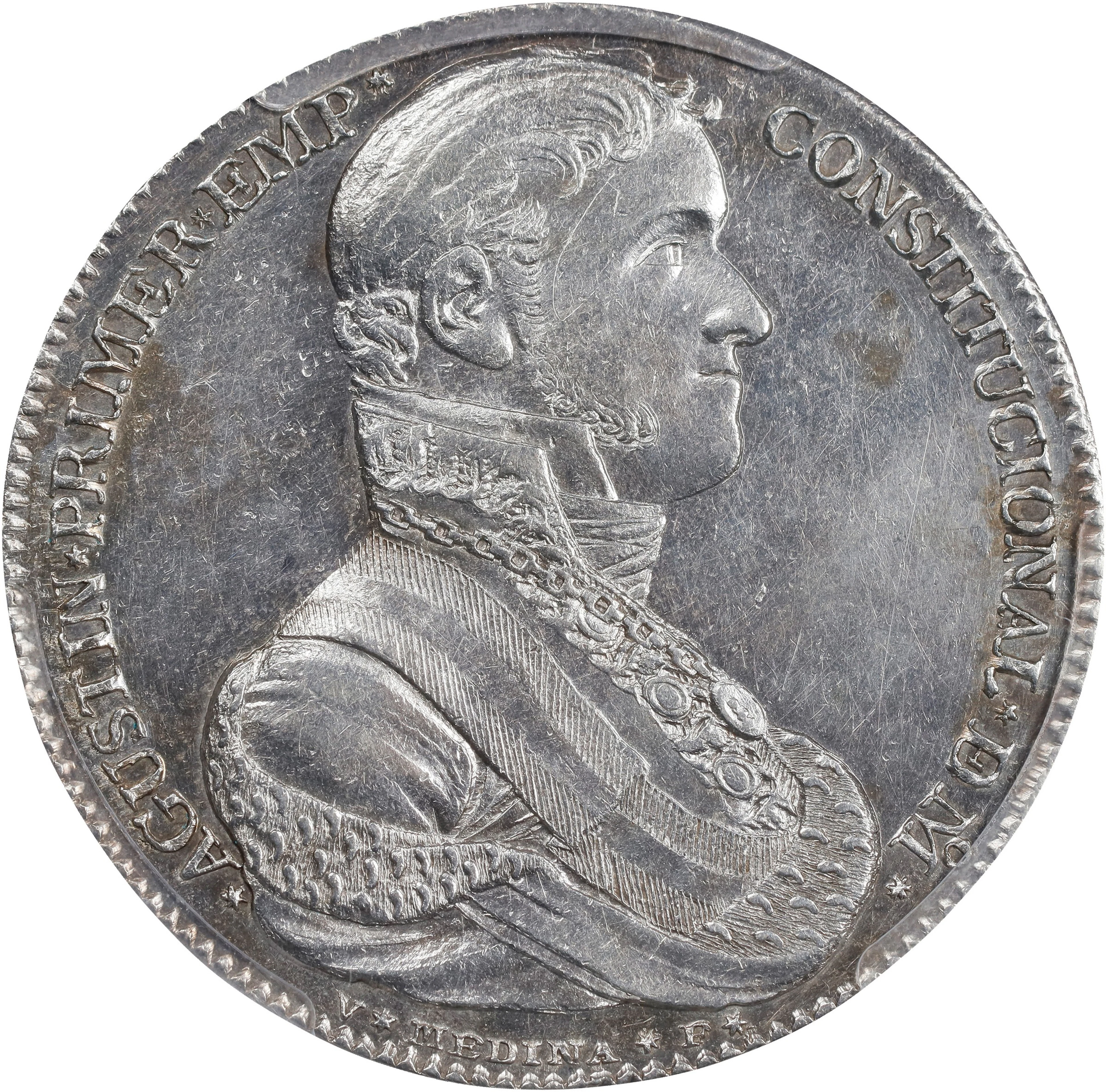 MEXICO. Agustin I Iturbide/Guadalajara Silver Proclamation Medal
