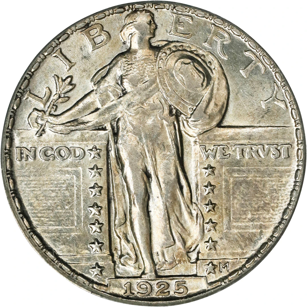 1925 Standing Liberty Quarter. AU-55 (PCGS). OGH Generation 3.0.