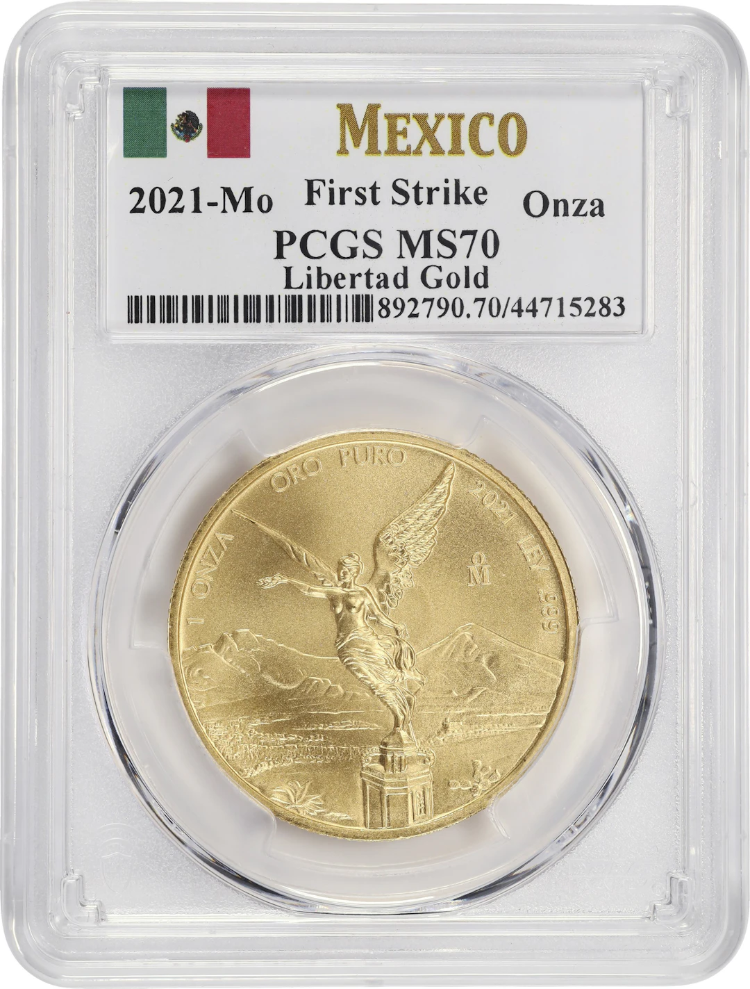 (1 oz, 31.104 g AGW). Mexico. 2021-Mo 1 Onza Gold Libertad. MS-70 (PCGS).