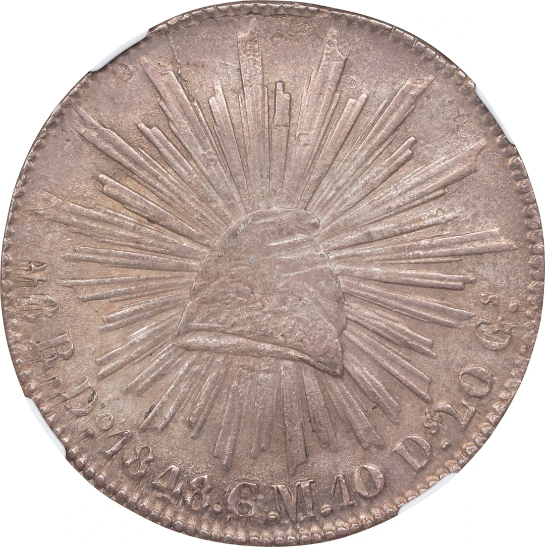 MEXICO. 8 Reales, 1848/1-Do CM/RM. Durango Mint. NGC AU-55.