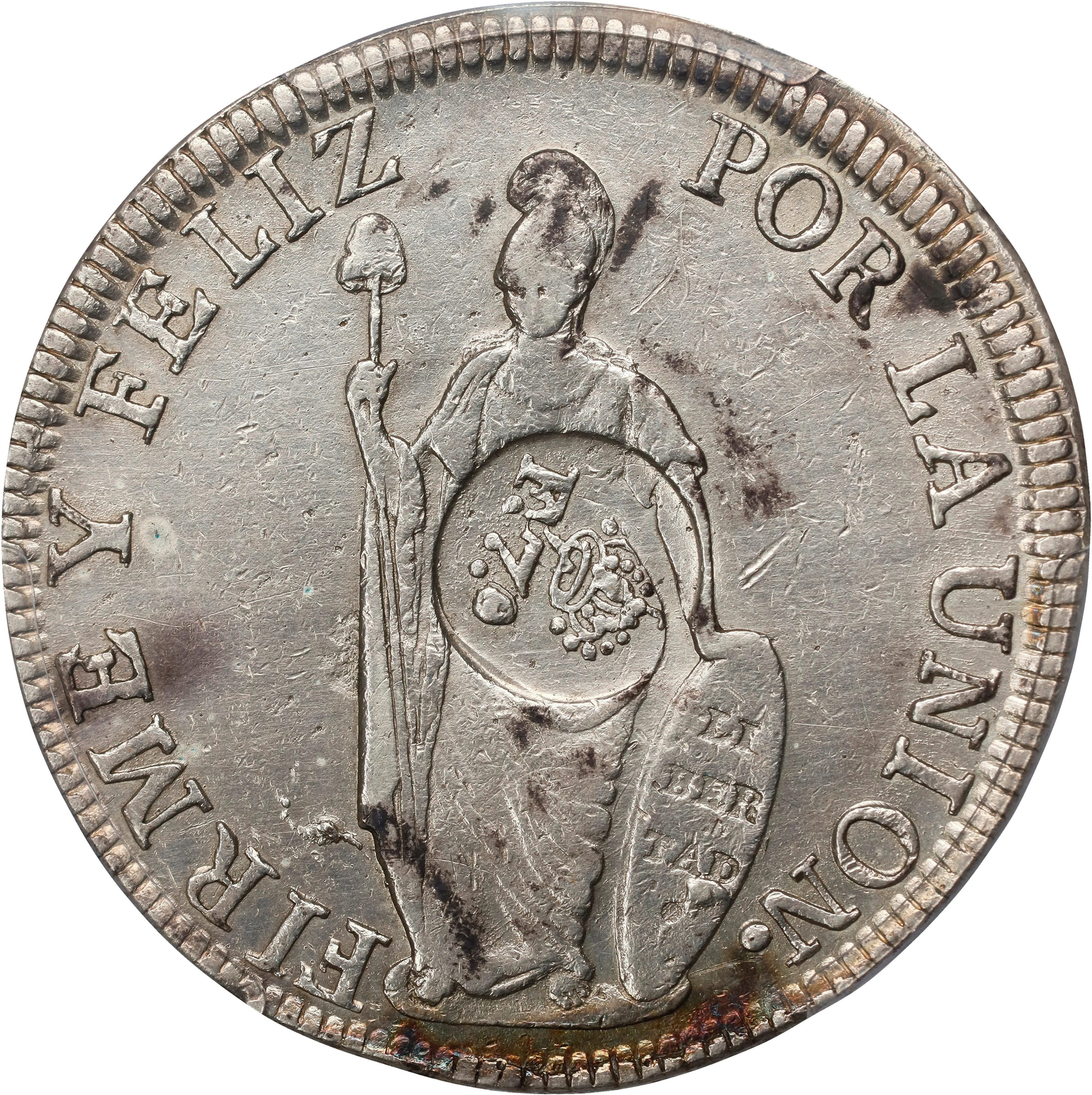 PHILIPPINES. Philippines - Peru. 8 Reales, ND (1832-34). Manila Mint.