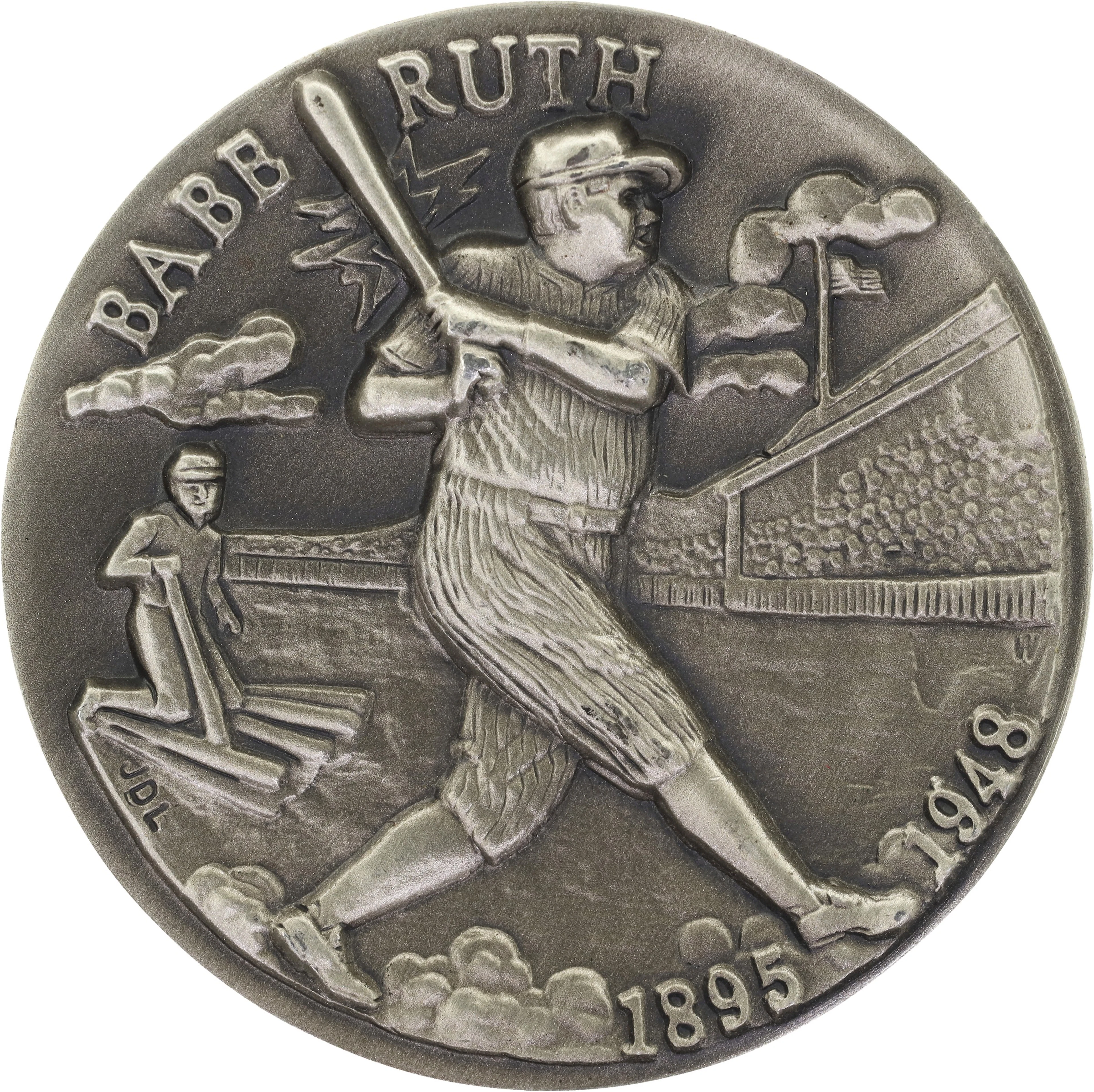 (1.077 oz, 33.495 g ASW). 1895 Longines Symphonette Babe Ruth Sterling