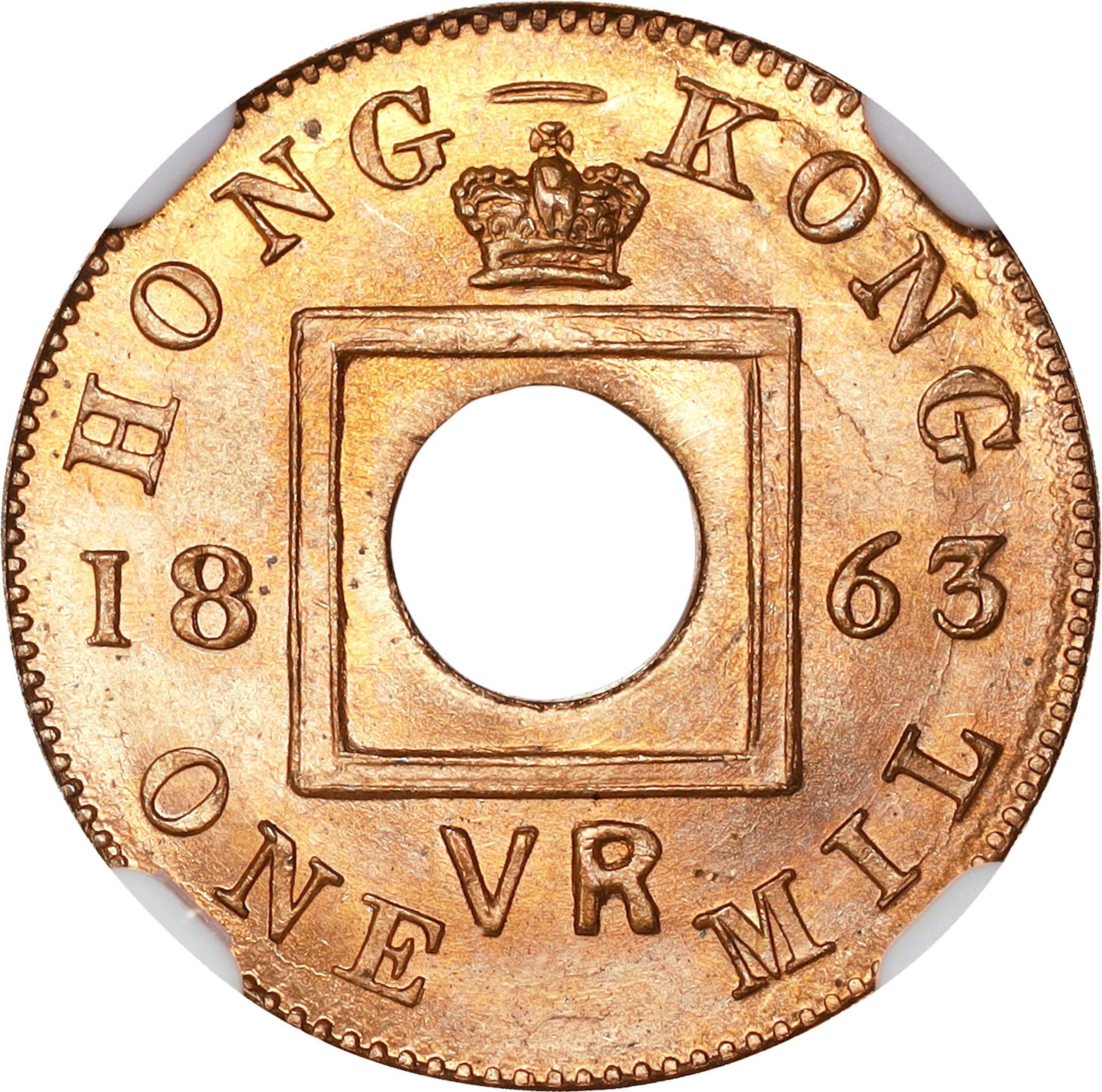 HONG KONG (SAR). Mil, 1863. London or Birmingham (Heaton) Mint. Victoria.