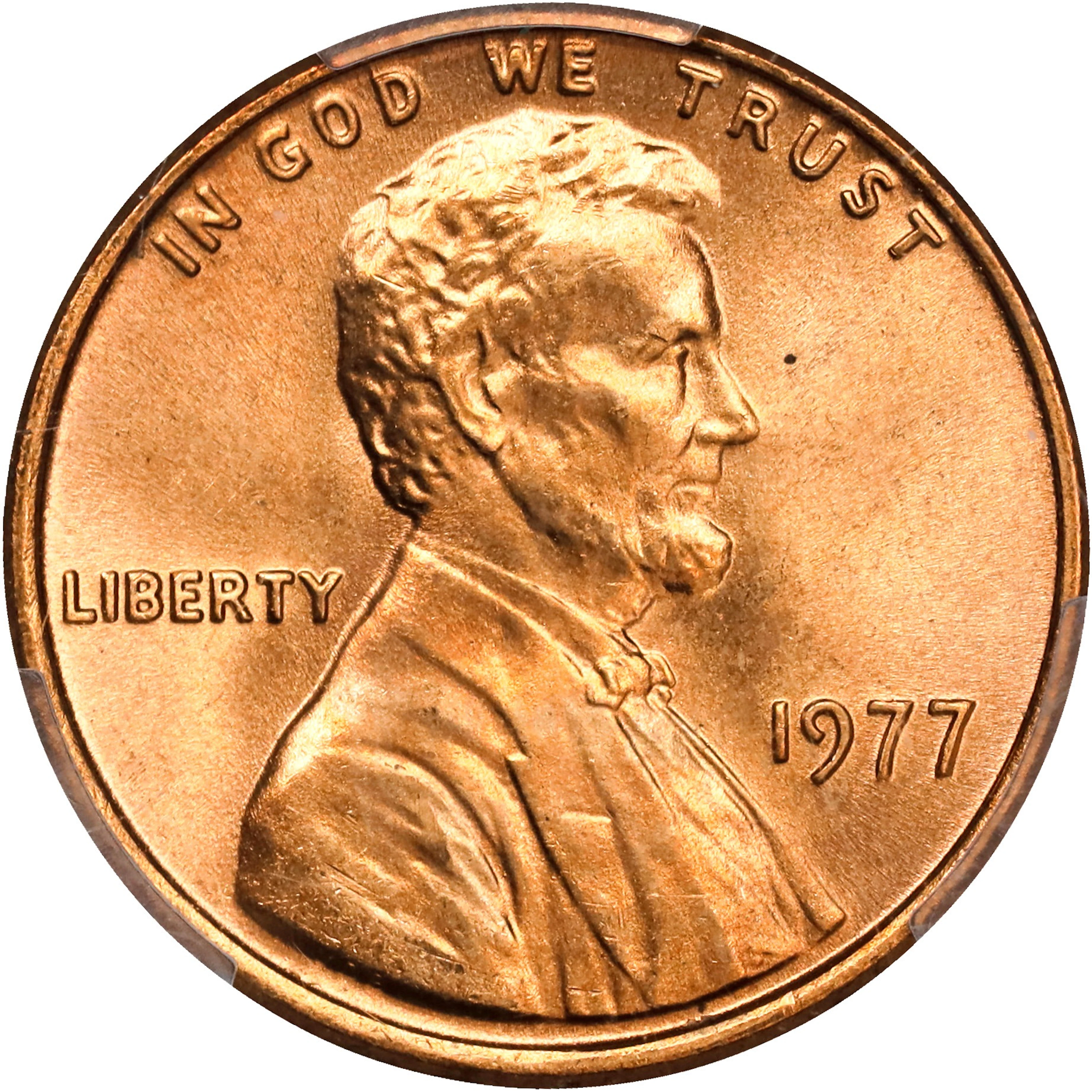 1977 Lincoln Cent. MS-67 RD (PCGS).