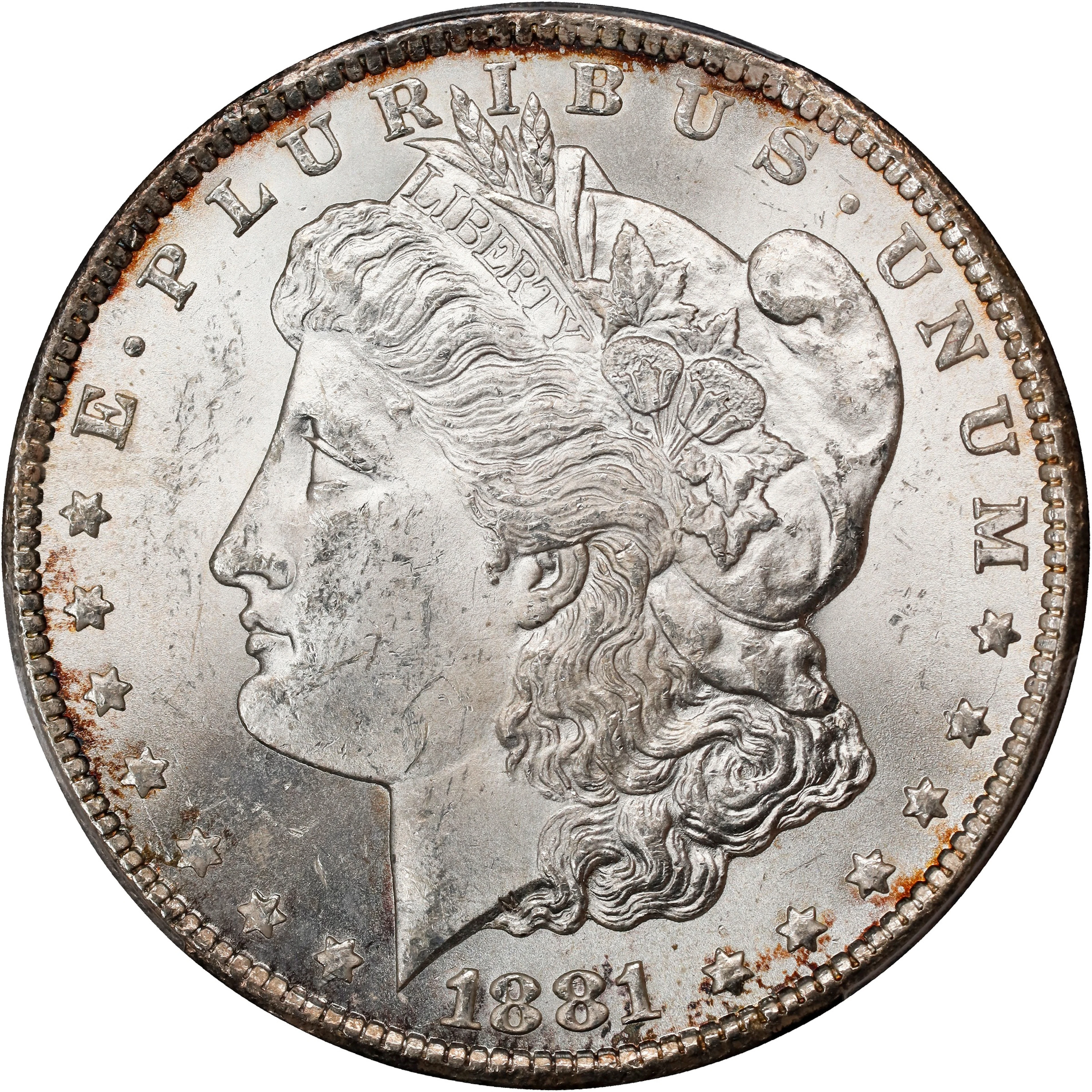 1881-CC Morgan Silver Dollar. MS-63 (PCGS).