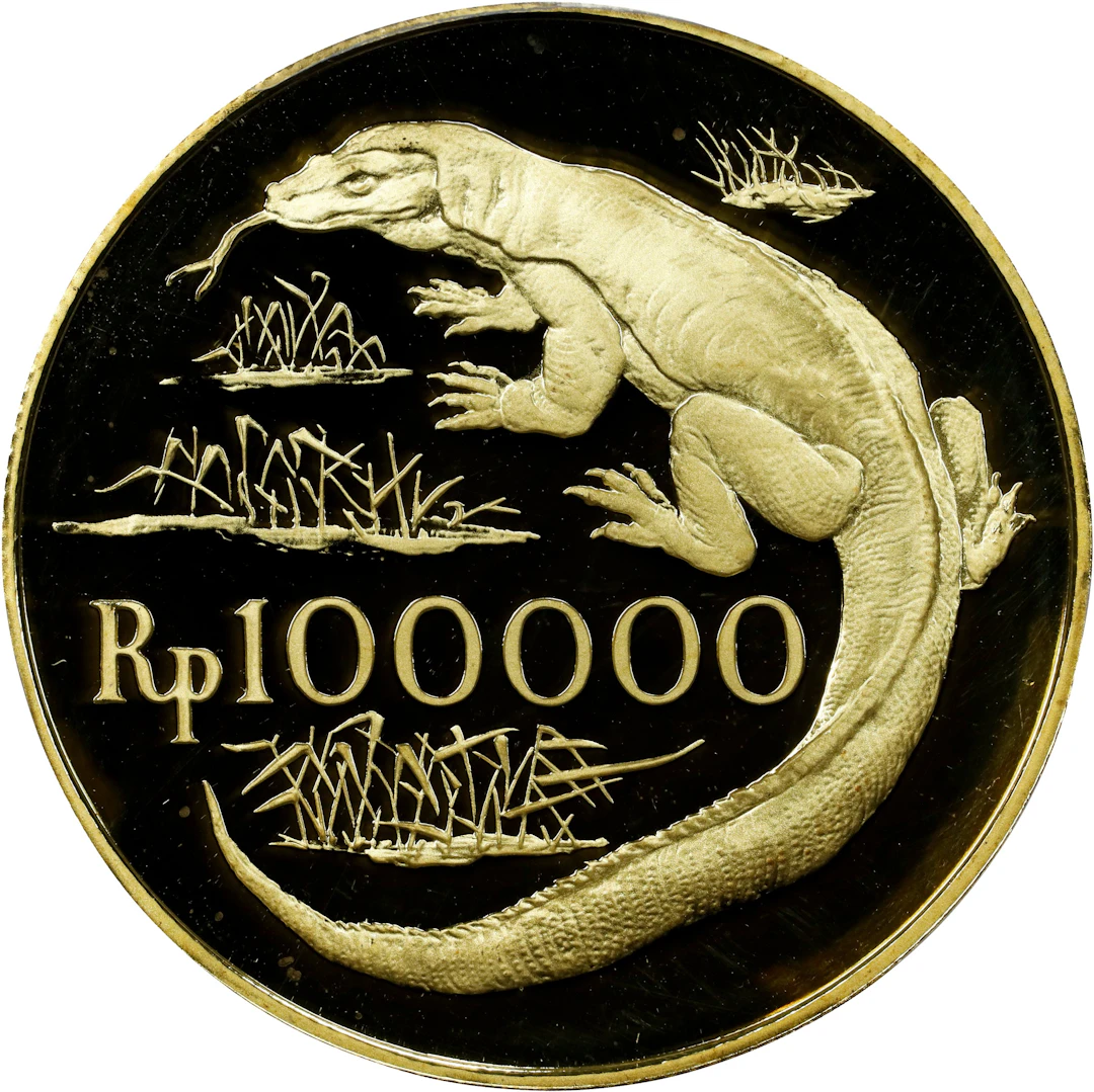 INDONESIA. 100000 Rupiah, 1974. London or Llantrisant Mint. PCGS PROOF-68