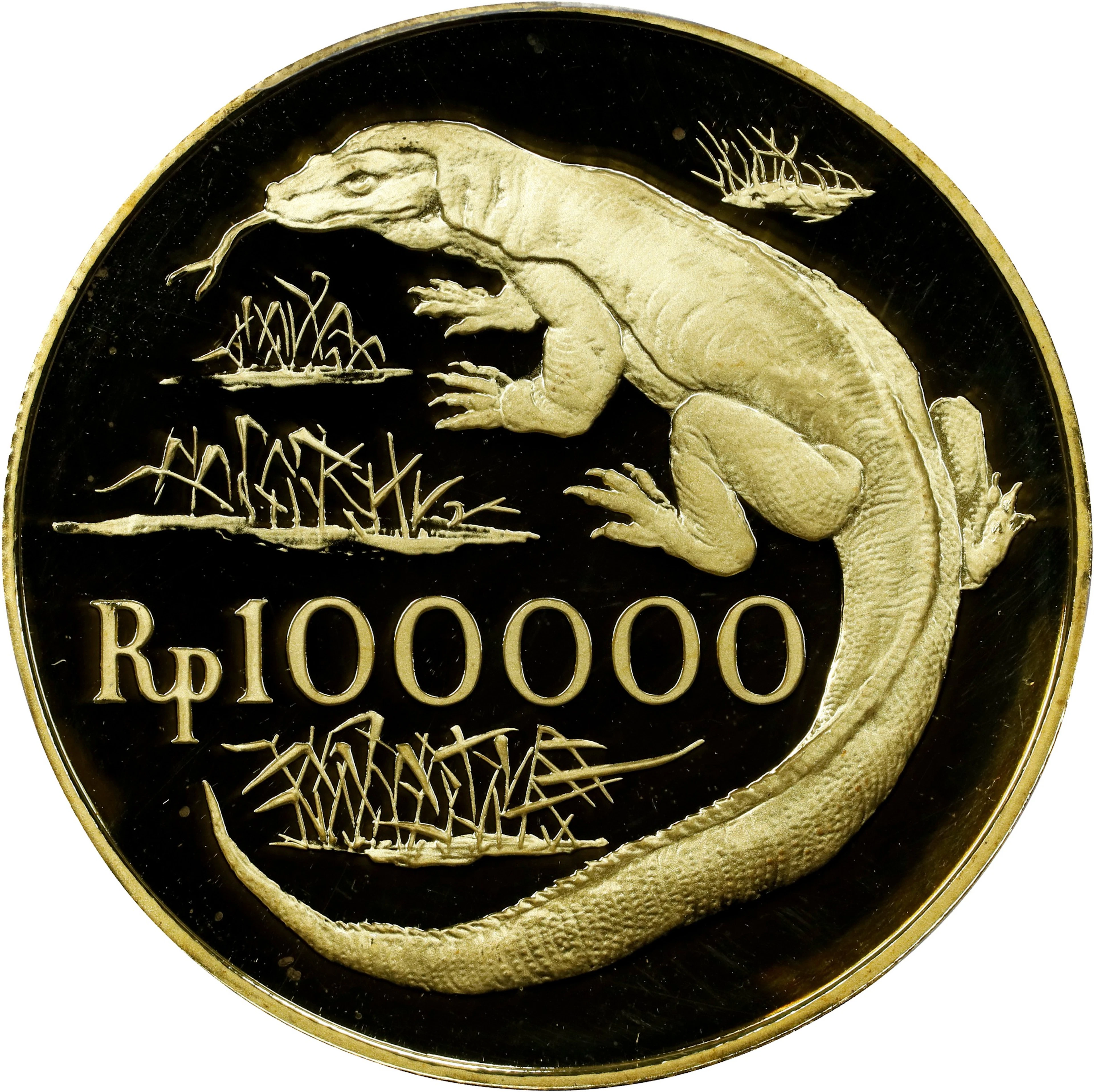 INDONESIA. 100000 Rupiah, 1974. London or Llantrisant Mint. PCGS PROOF-68