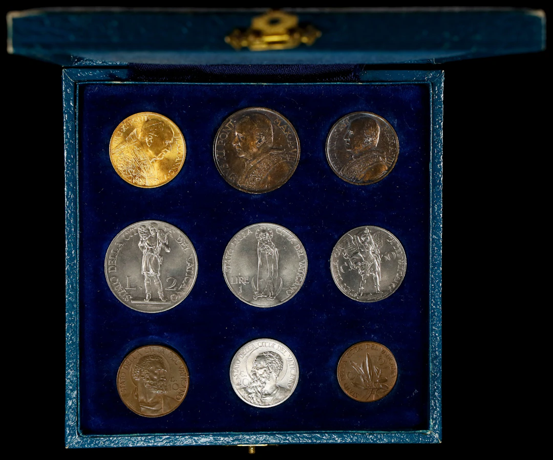 ITALY. Papal (Vatican City). Mint Set (9 Pieces), 1929 Year VIII.