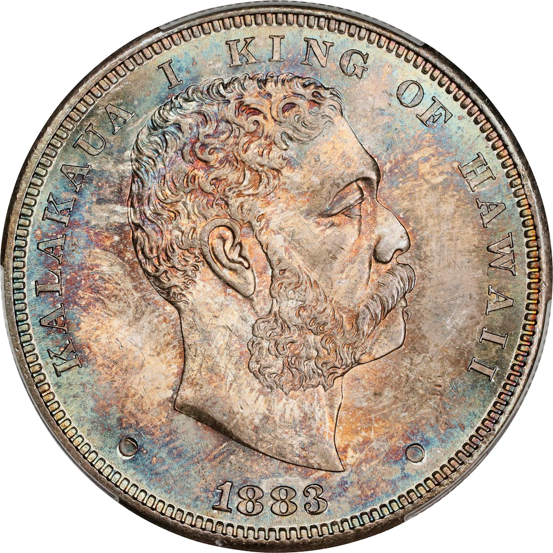 1883 Hawaii Dollar. Medcalf-Russell 2CS-5. MS-65+ (CACG).