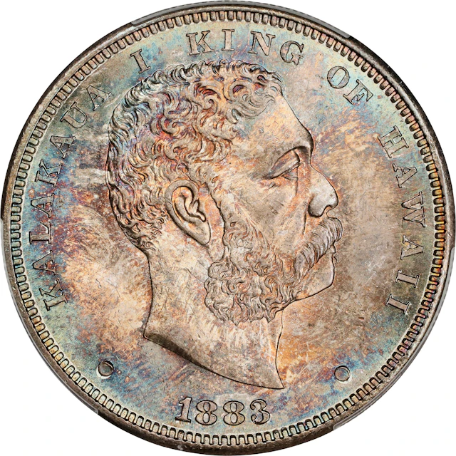 1883 Hawaii Dollar. Medcalf-Russell 2CS-5. MS-65+ (CACG).