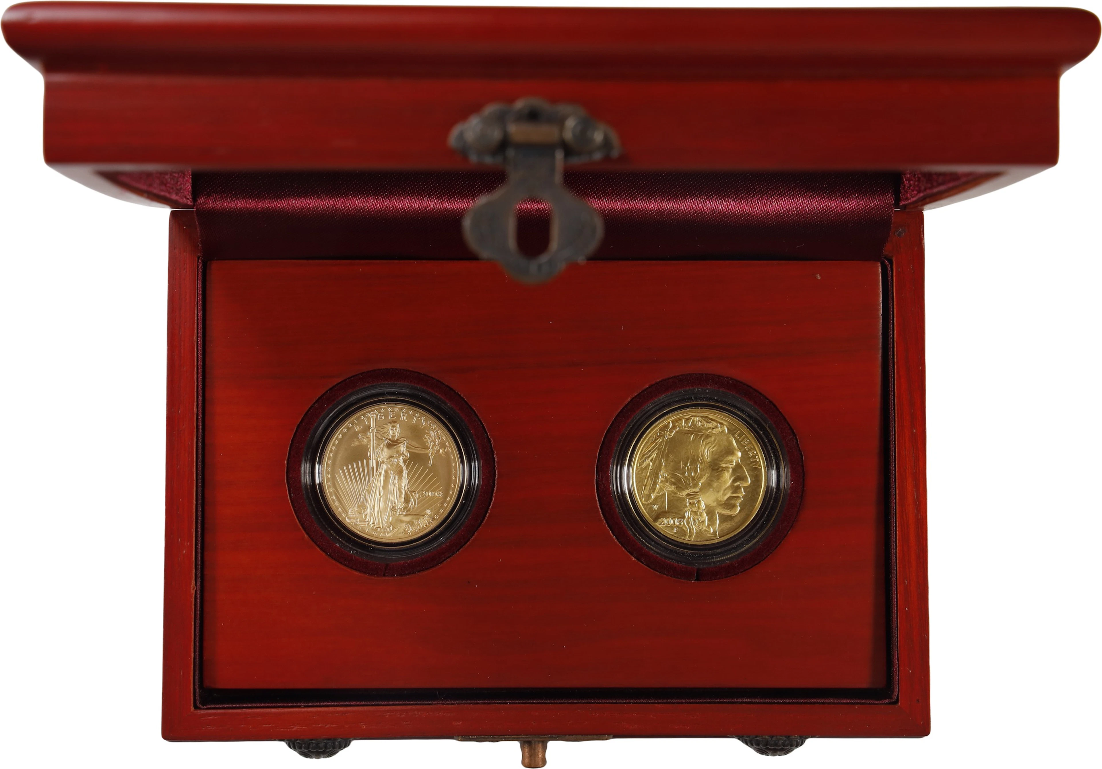 (1 oz, 31.104 g AGW). 2008-W Double Prosperity Two-Piece Gold Set.