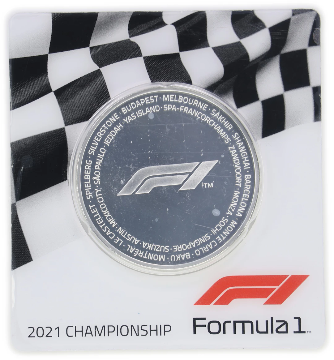 (2.5 oz, 77.76 g ASW). Solomon Islands. 2021 Formula 1 Silver $5. Proof.