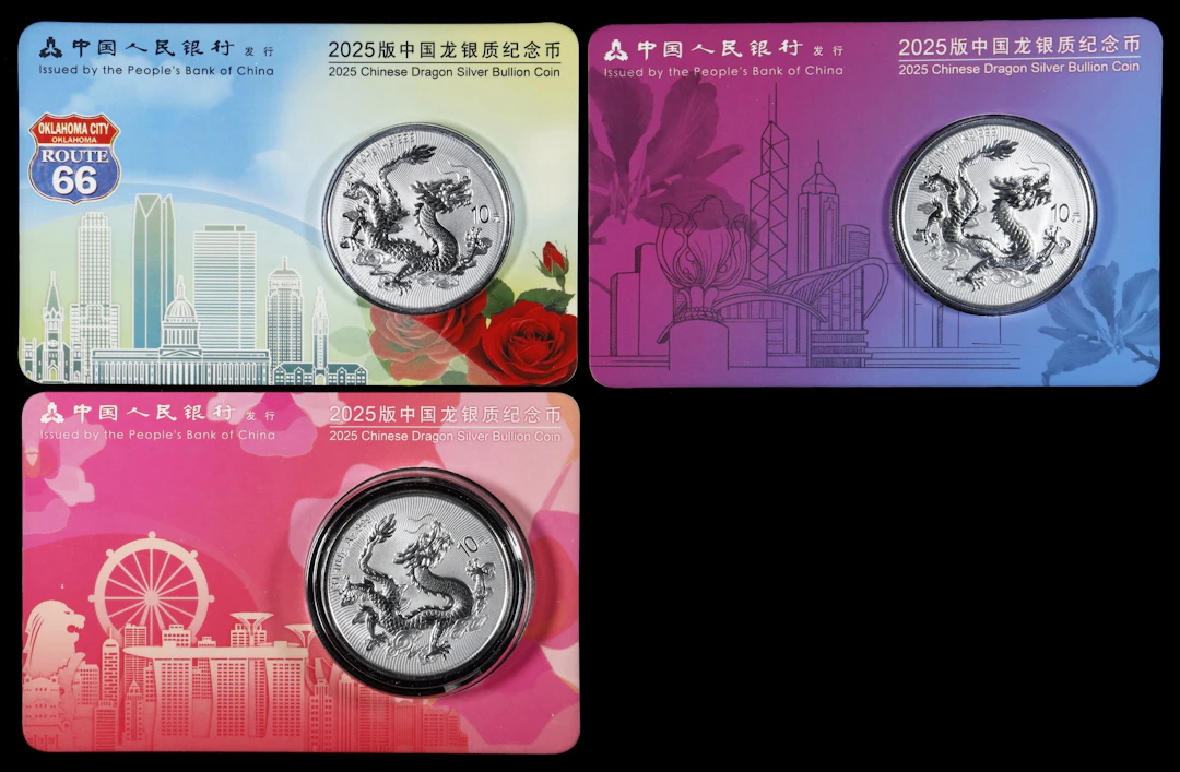 CHINA. Trio of Silver 10 Yuan (3 Pieces), 2025. Lunar Series, Year