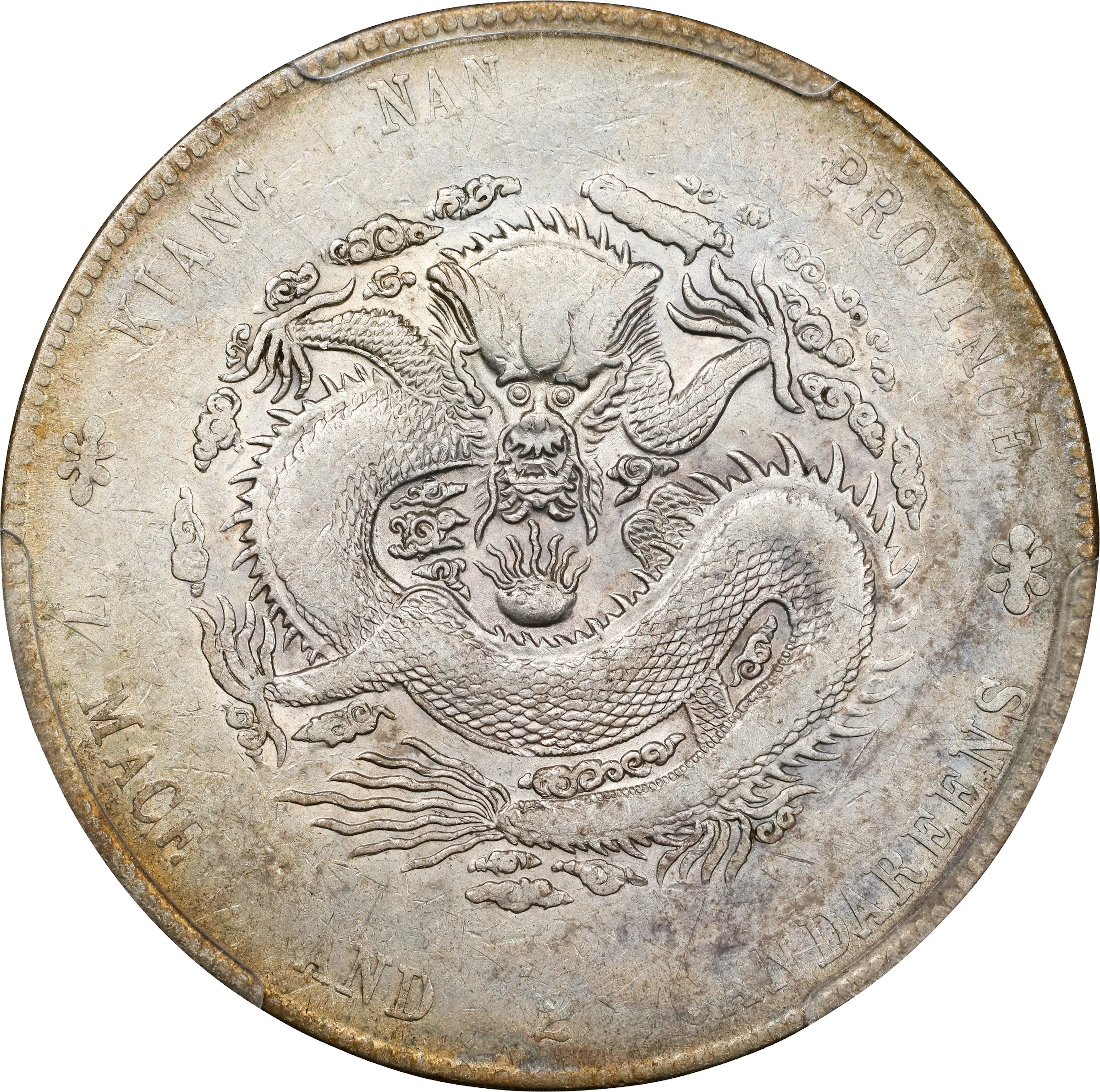 (t) CHINA. Kiangnan. 7 Mace 2 Candareens (Dollar), CD (1901). Nanking