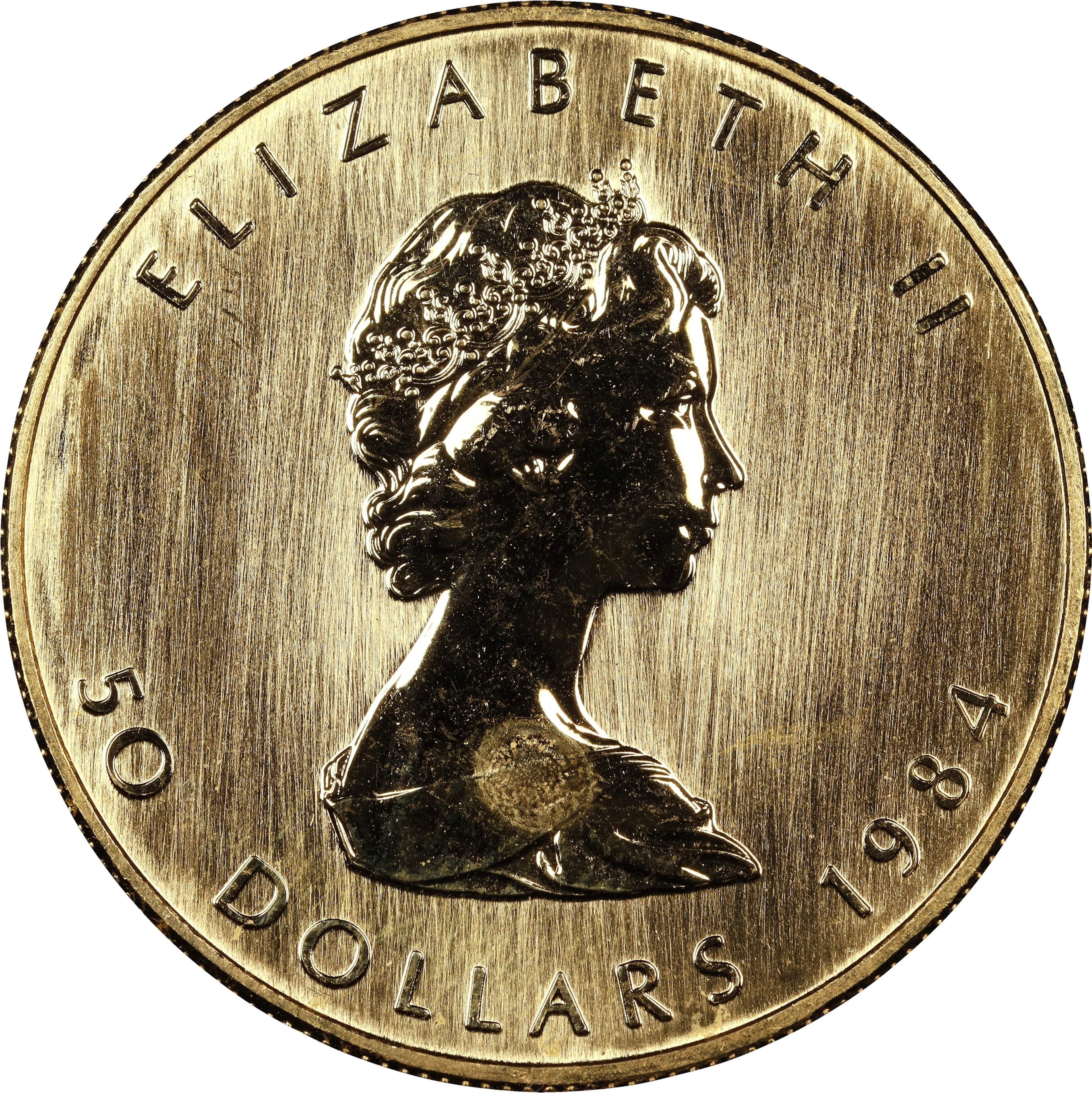 (1 oz, 31.104 g AGW). Canada. 1984 1 oz Gold Maple Leaf $50.