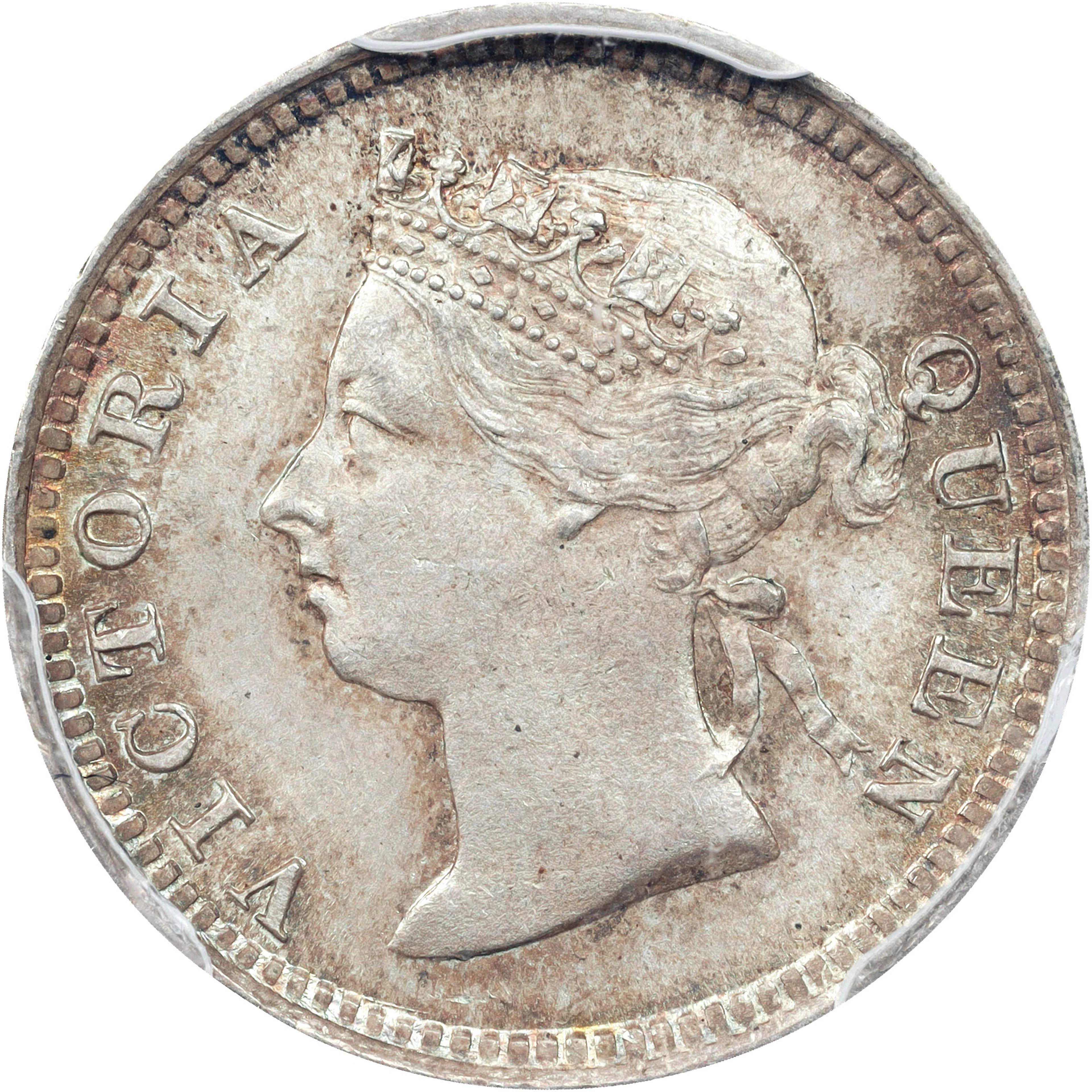 (t) HONG KONG (SAR). 5 Cents, 1892. London Mint. Victoria. PCGS MS-65.