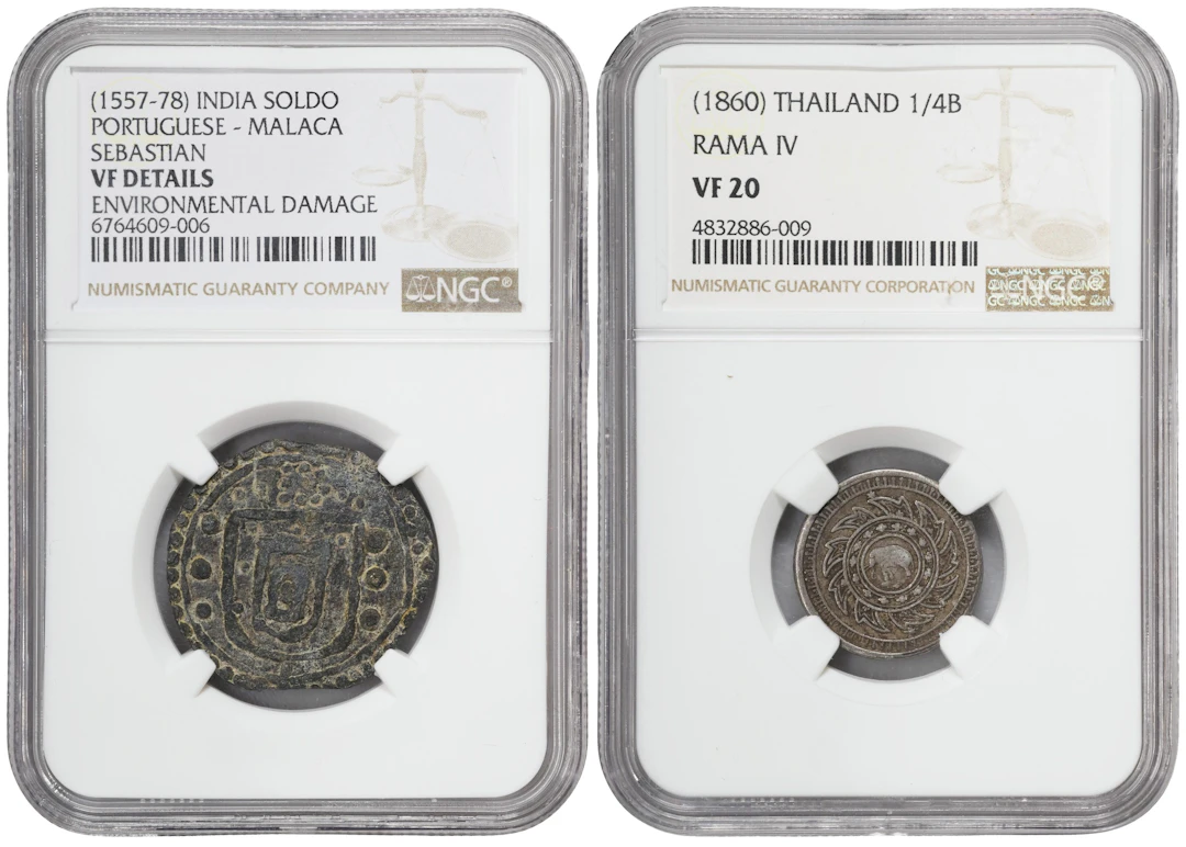 MIXED LOTS. Asia. Duo of Mixed Issues (2 Pieces), ND (1557-1860).