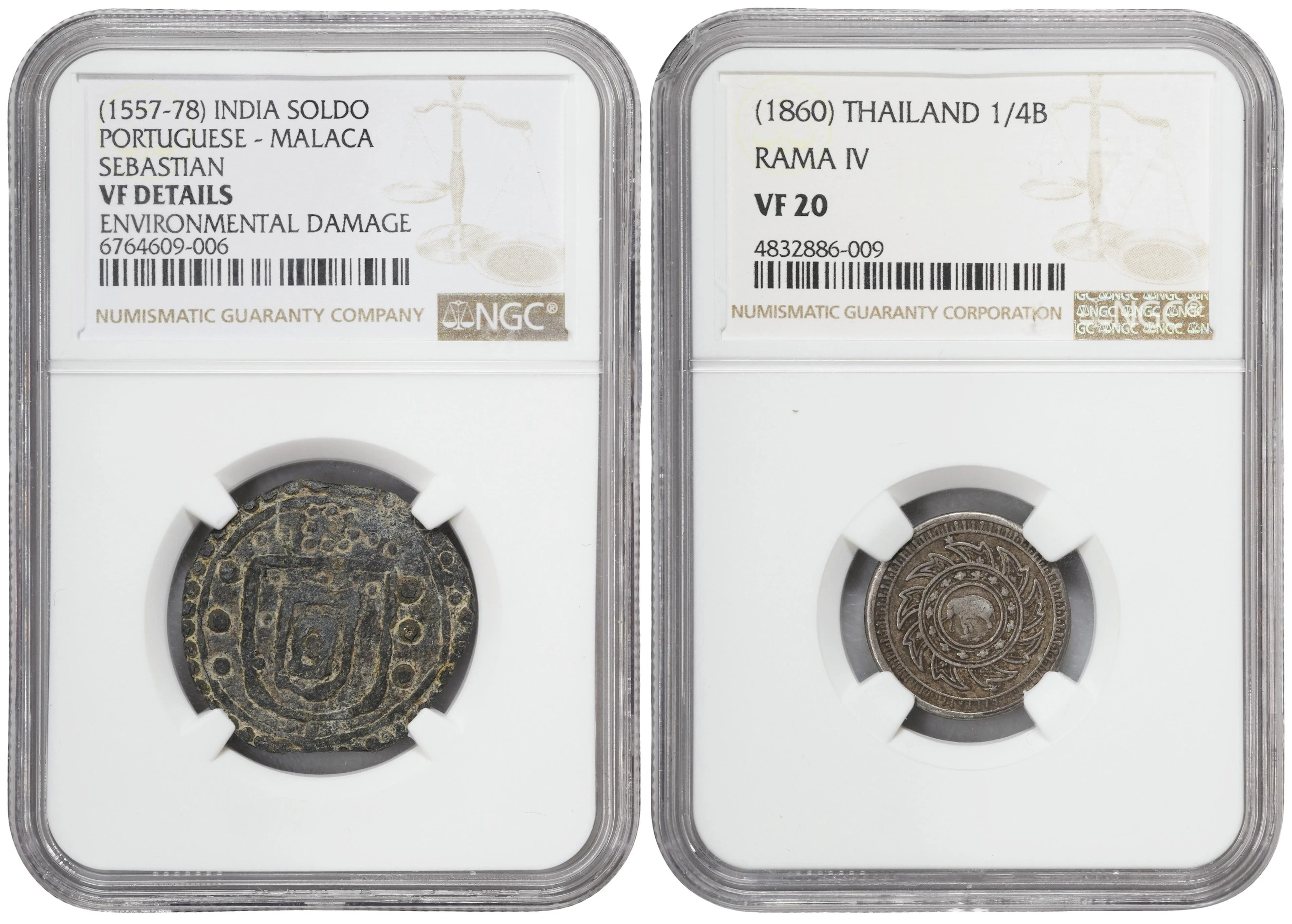 MIXED LOTS. Asia. Duo of Mixed Issues (2 Pieces), ND (1557-1860).