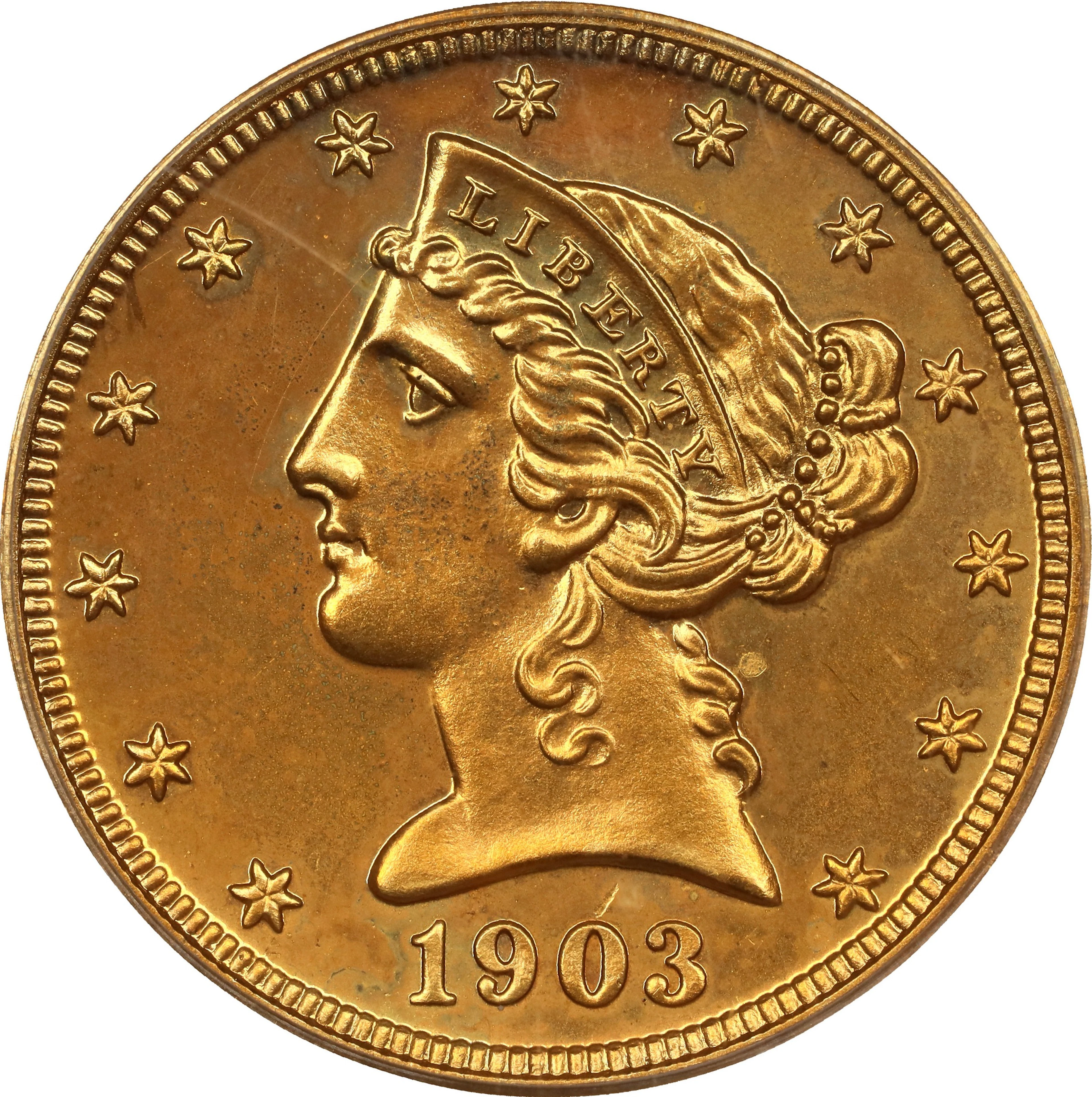 1903 Liberty Head Half Eagle. JD-1. Rarity-4. Proof-64 (PCGS). OGH.