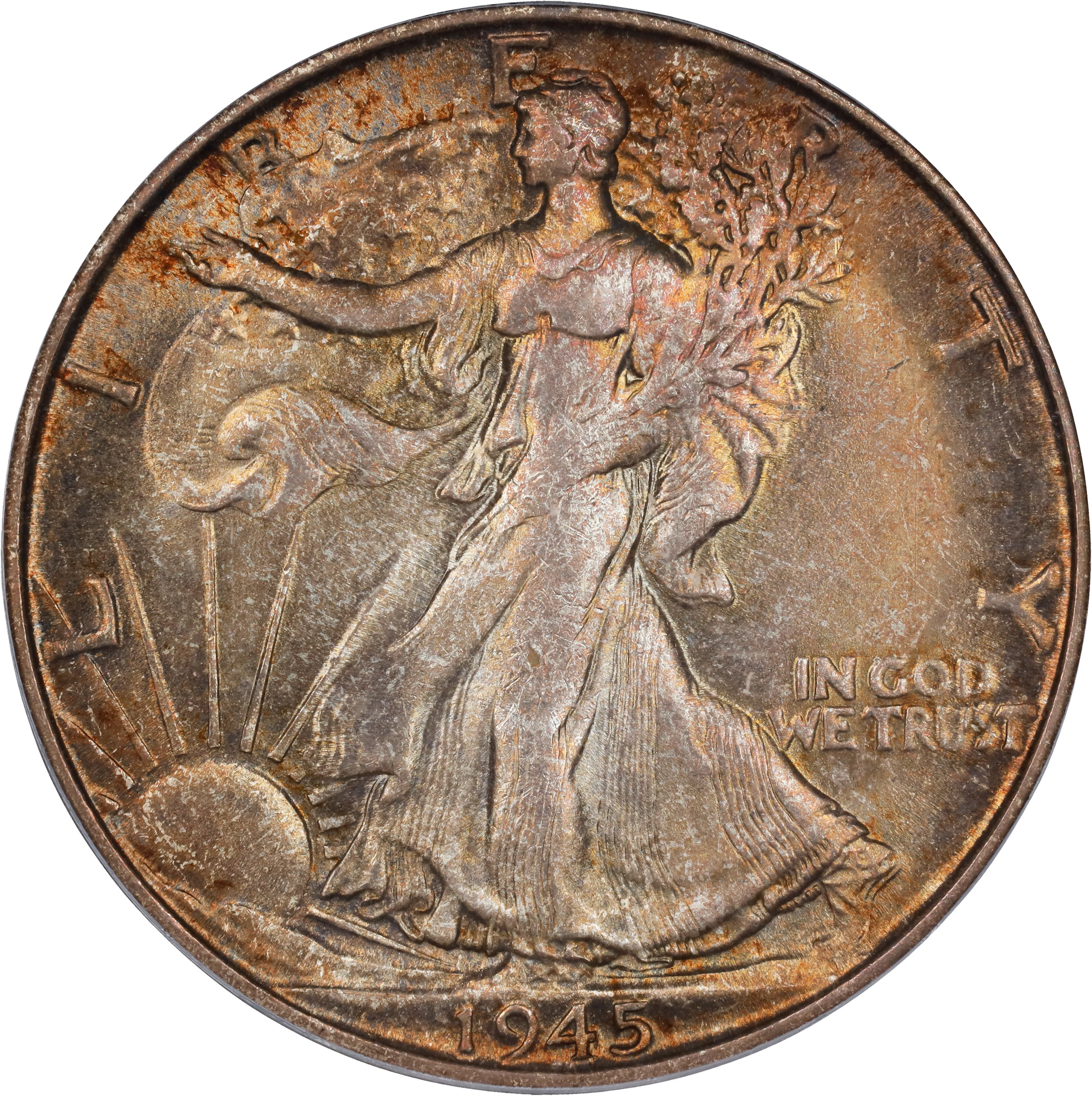 1945-S Walking Liberty Half Dollar. MS-65 (PCGS).