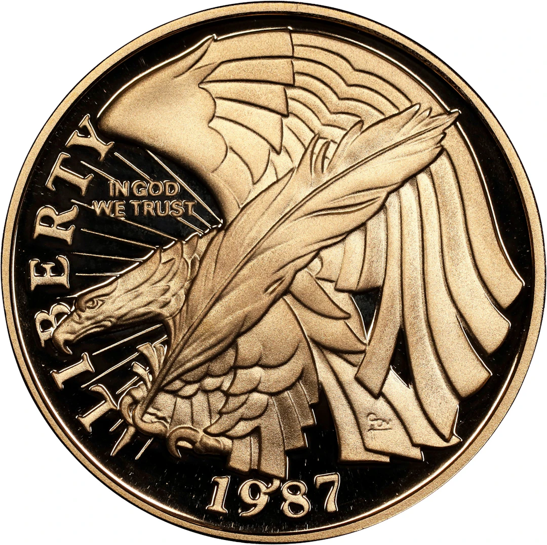 (0.242 oz, 7.527 g AGW). 1987-W U.S. Constitution Bicentennial Commemorative