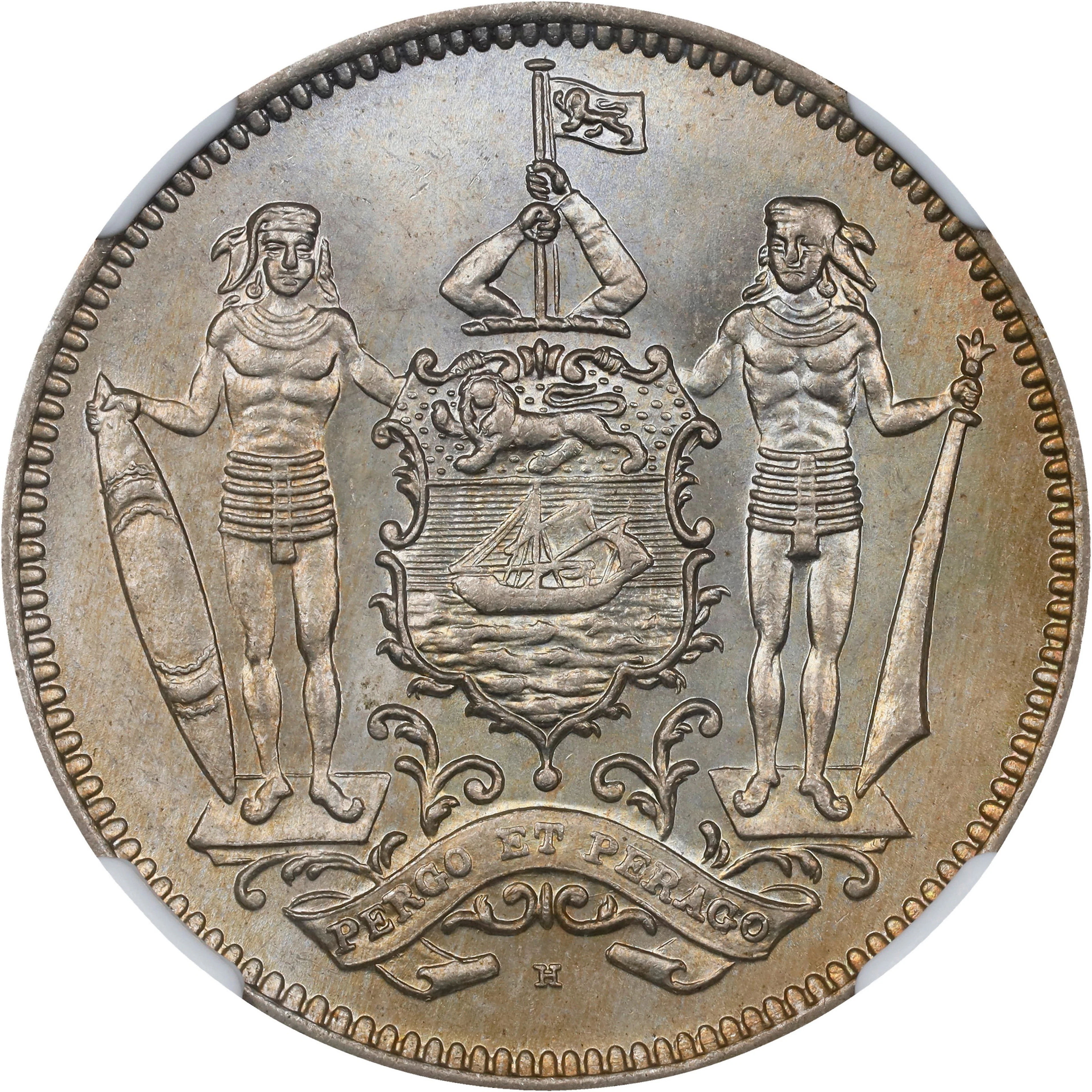 BRITISH NORTH BORNEO. 5 Cents, 1928-H. Birmingham (Heaton) Mint. George