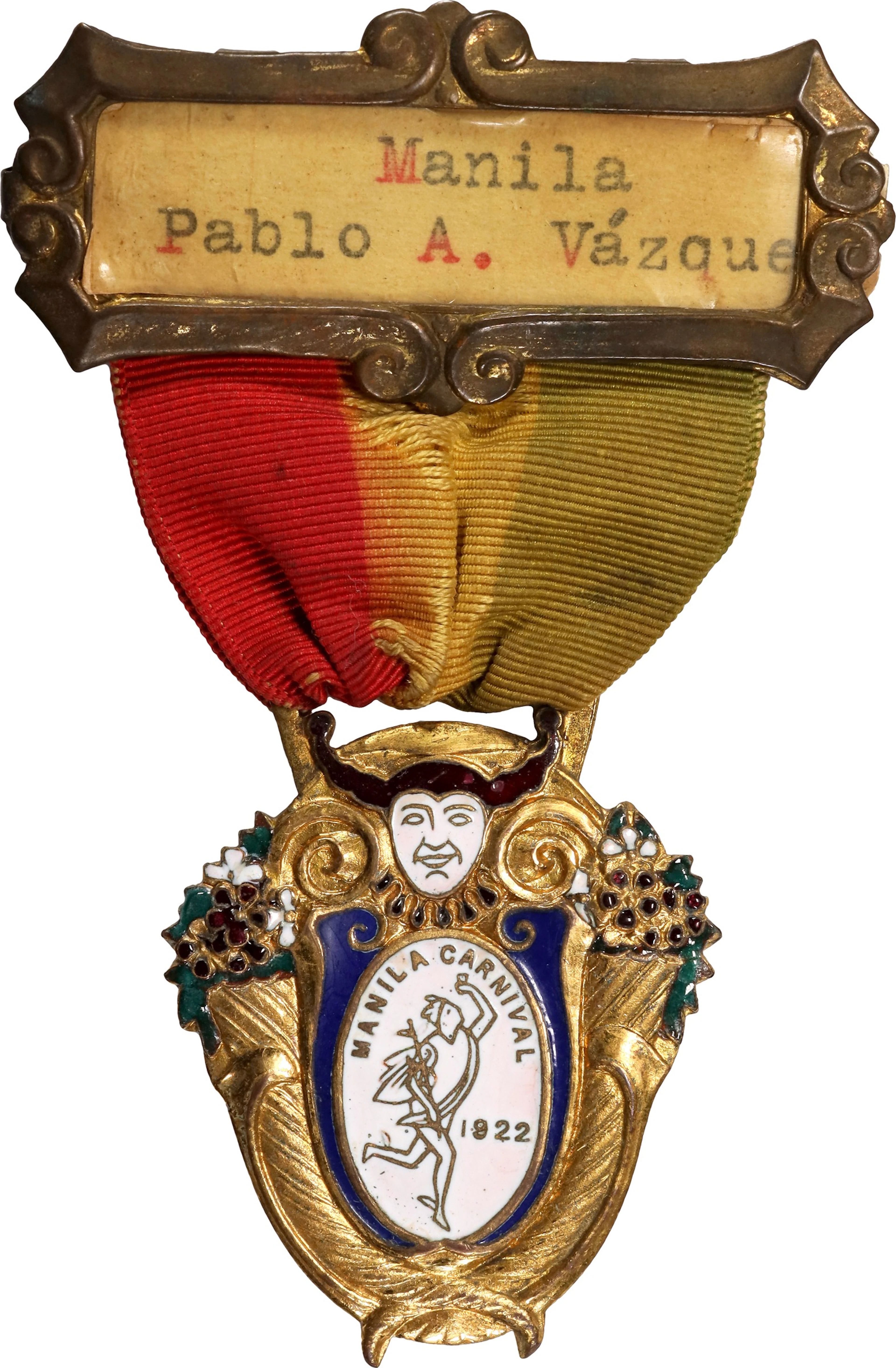 PHILIPPINES. Manila. Carnival Gilt Bronze Medal, 1922. UNCIRCULATED.
