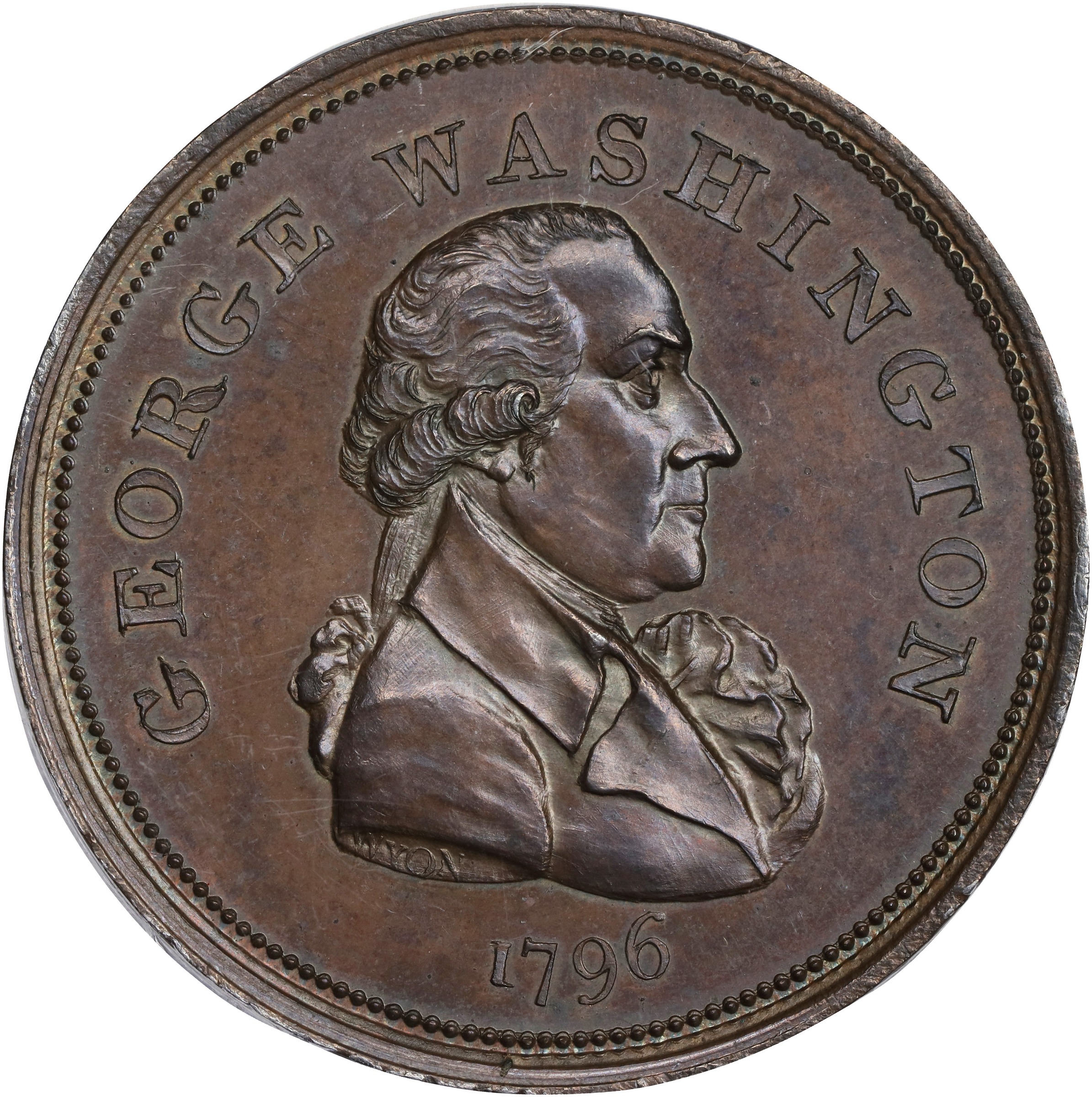 1796 Repub. Ameri. Medal. First Obverse. Musante GW-61, Baker-68.
